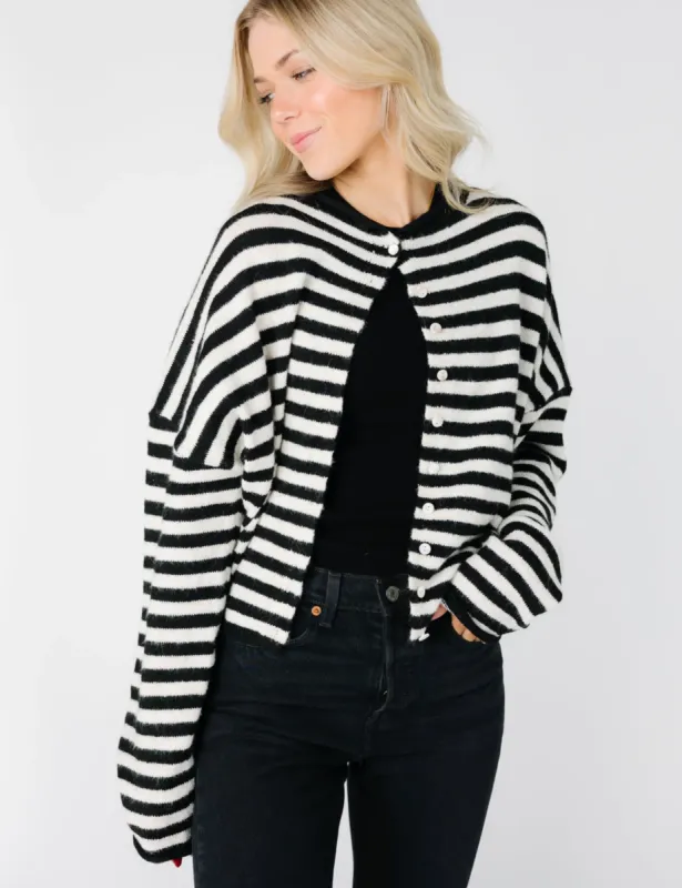 Sunday Stripe Cardigan sold by Care Tucker