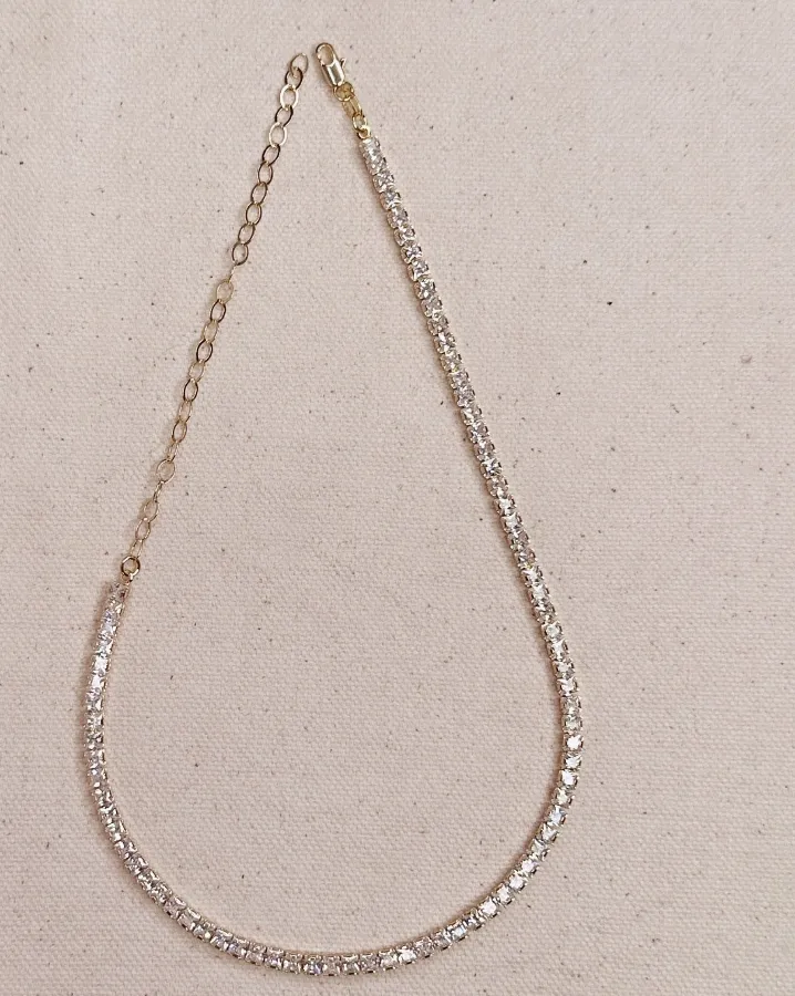 18k Gold Filled 3mm Cz Tennis Necklace sold by Care Tucker product image thumbnail 2