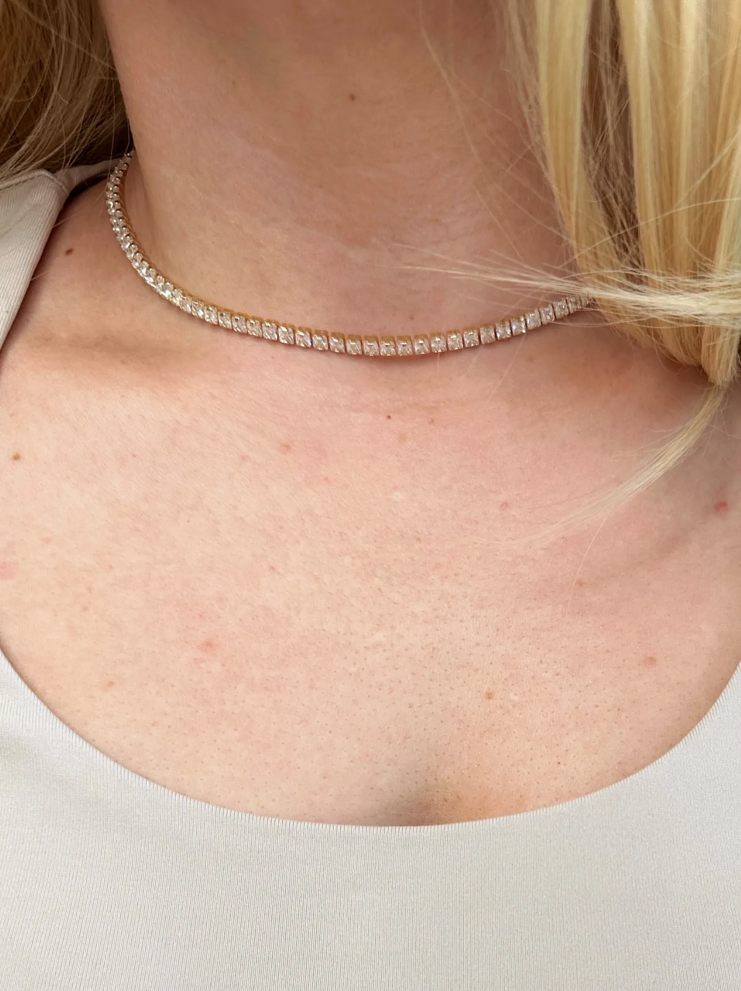 18k Gold Filled 3mm Cz Tennis Necklace sold by Care Tucker product image thumbnail 4