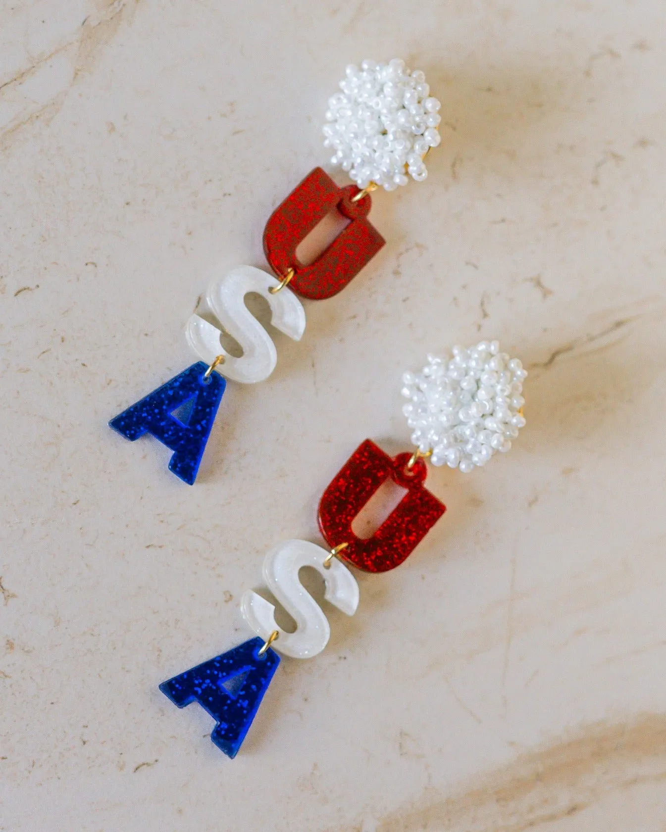 USA Beaded Earrings sold by Care Tucker product image thumbnail 2