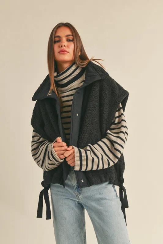 Teddy Fabric Utility Vest Jacket sold by Care Tucker