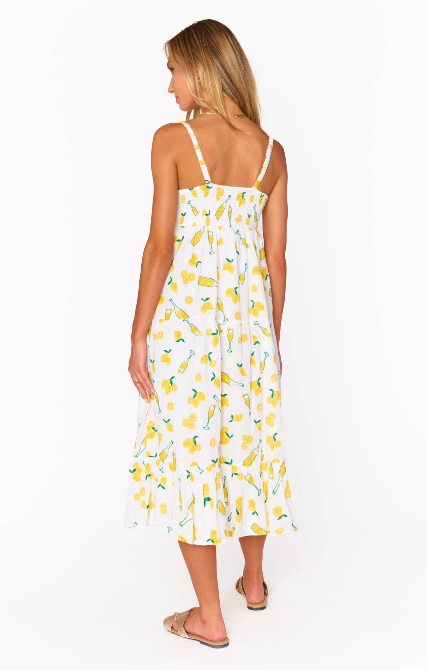 Summer Fling Midi Dress Limoncello Embroidery sold by Care Tucker product image thumbnail 3