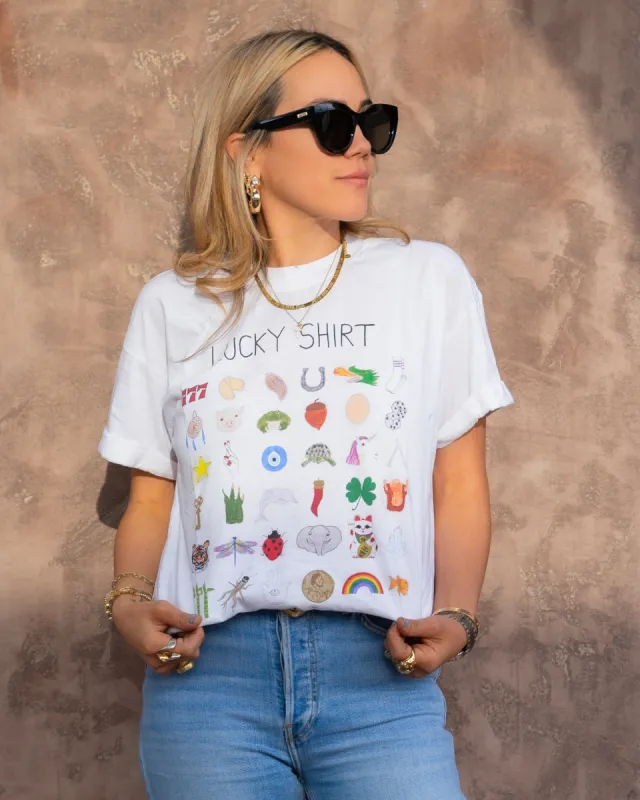 Lucky Shirt Boyfriend Tee sold by Care Tucker