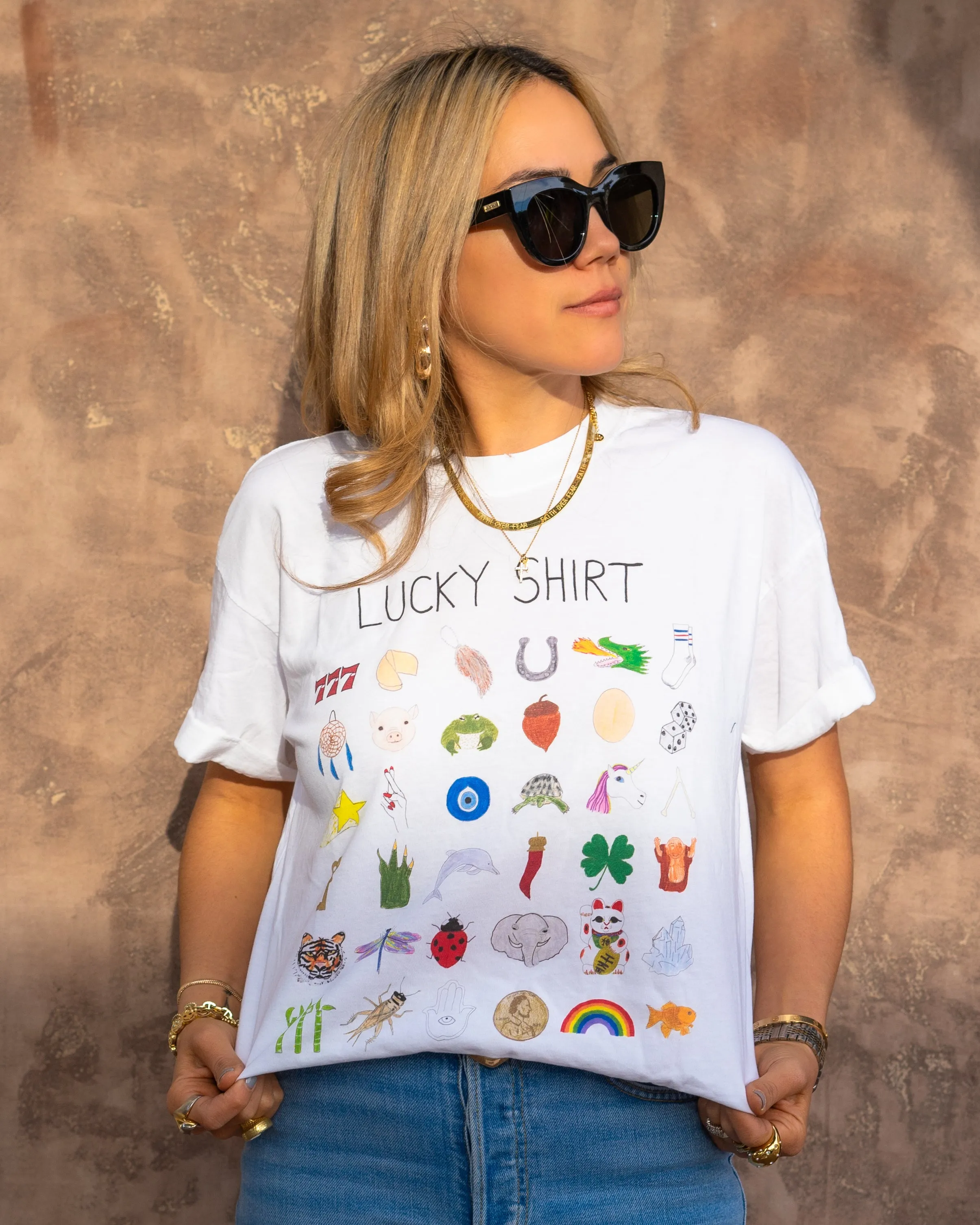 Lucky Shirt Boyfriend Tee sold by Care Tucker product image thumbnail 2