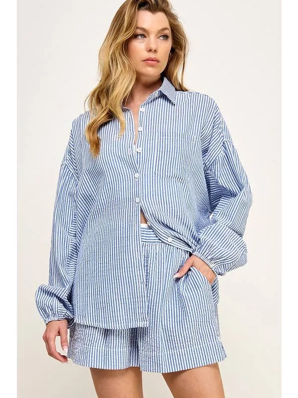 Coastal Button Down Top sold by Care Tucker product image thumbnail 3