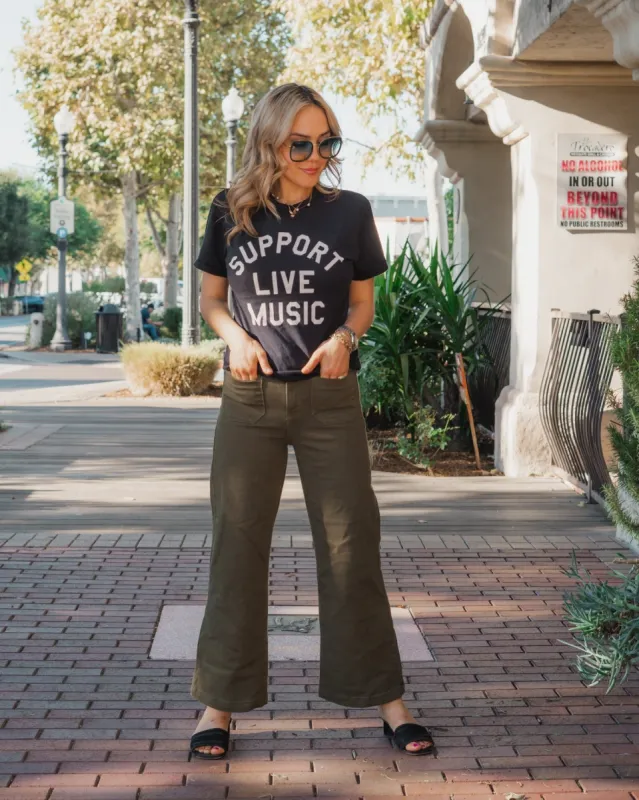 PATCH POCKET WIDE LEG PANT sold by Care Tucker