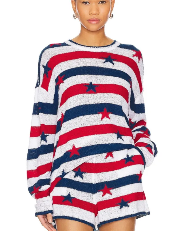 Go To Sweater Star Spangled Knit sold by Care Tucker