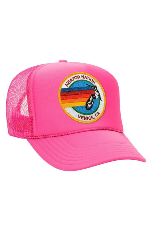 AVIATOR NATION VENICE VINTAGE TRUCKER HAT sold by Care Tucker