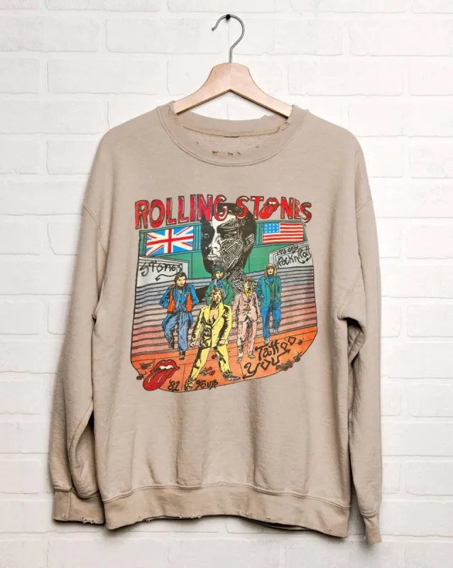 Rolling Stones Tattoo You Sand Thrifted Graphic Sweatshirt sold by Care Tucker
