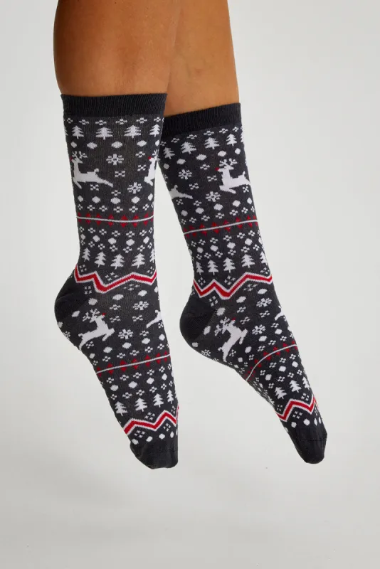 The stylish christmas socks grey sold by Christmas Sweats