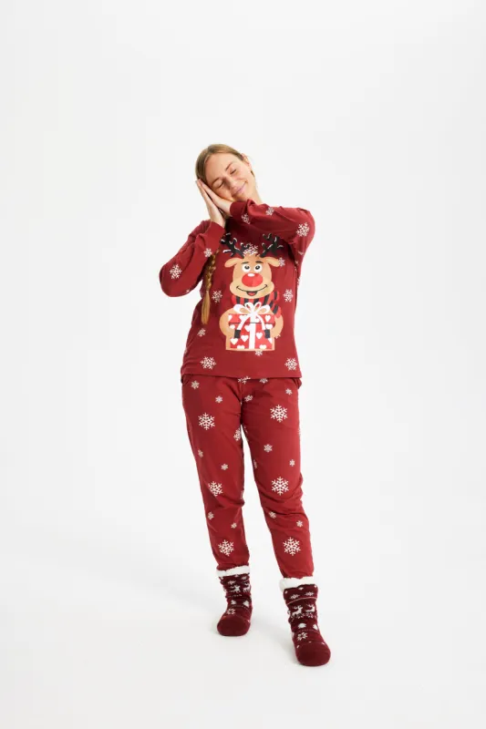 Rudolph's Cute Pajamas - Women sold by Christmas Sweats