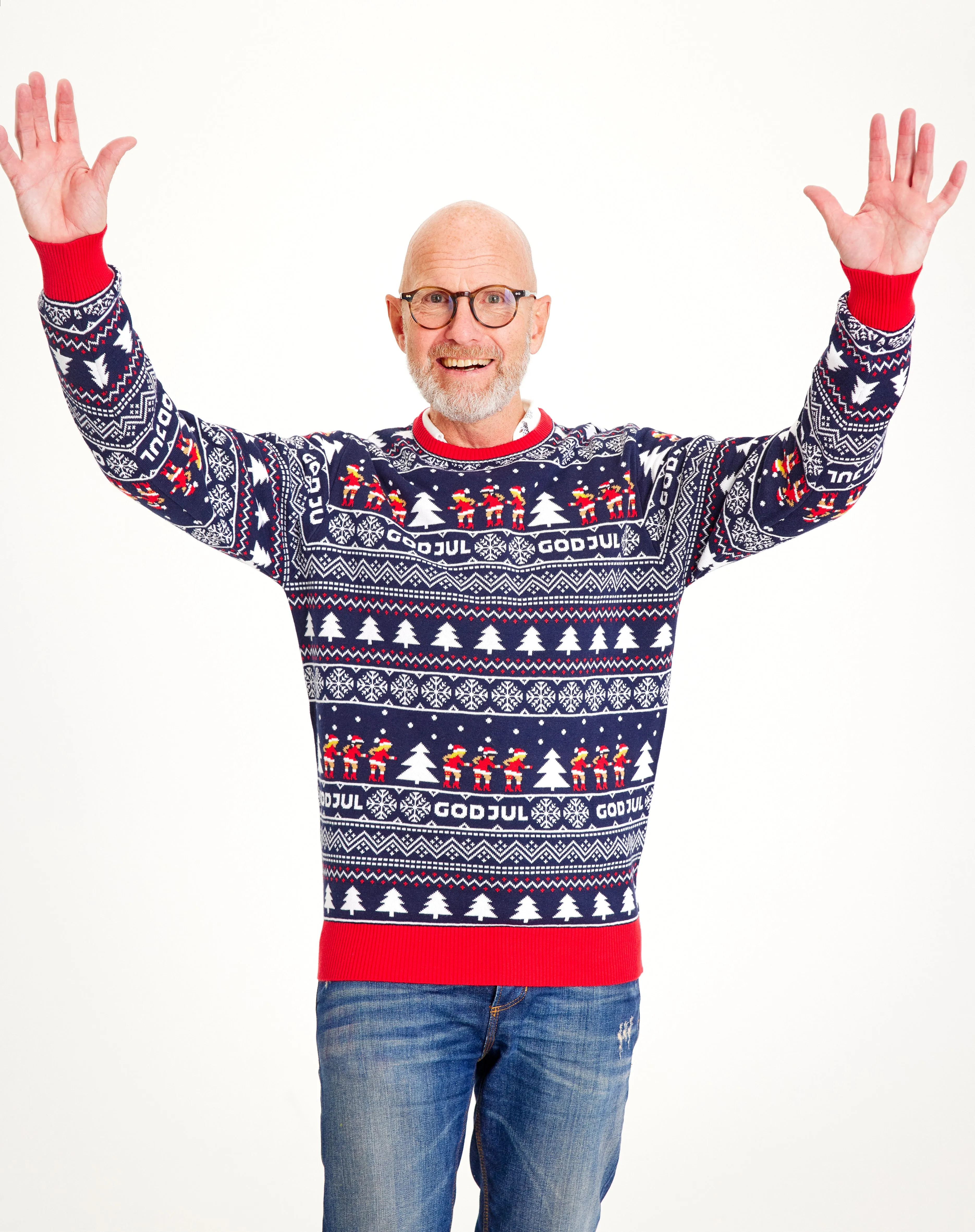 God Jul Sweater Navy - Men sold by Christmas Sweats