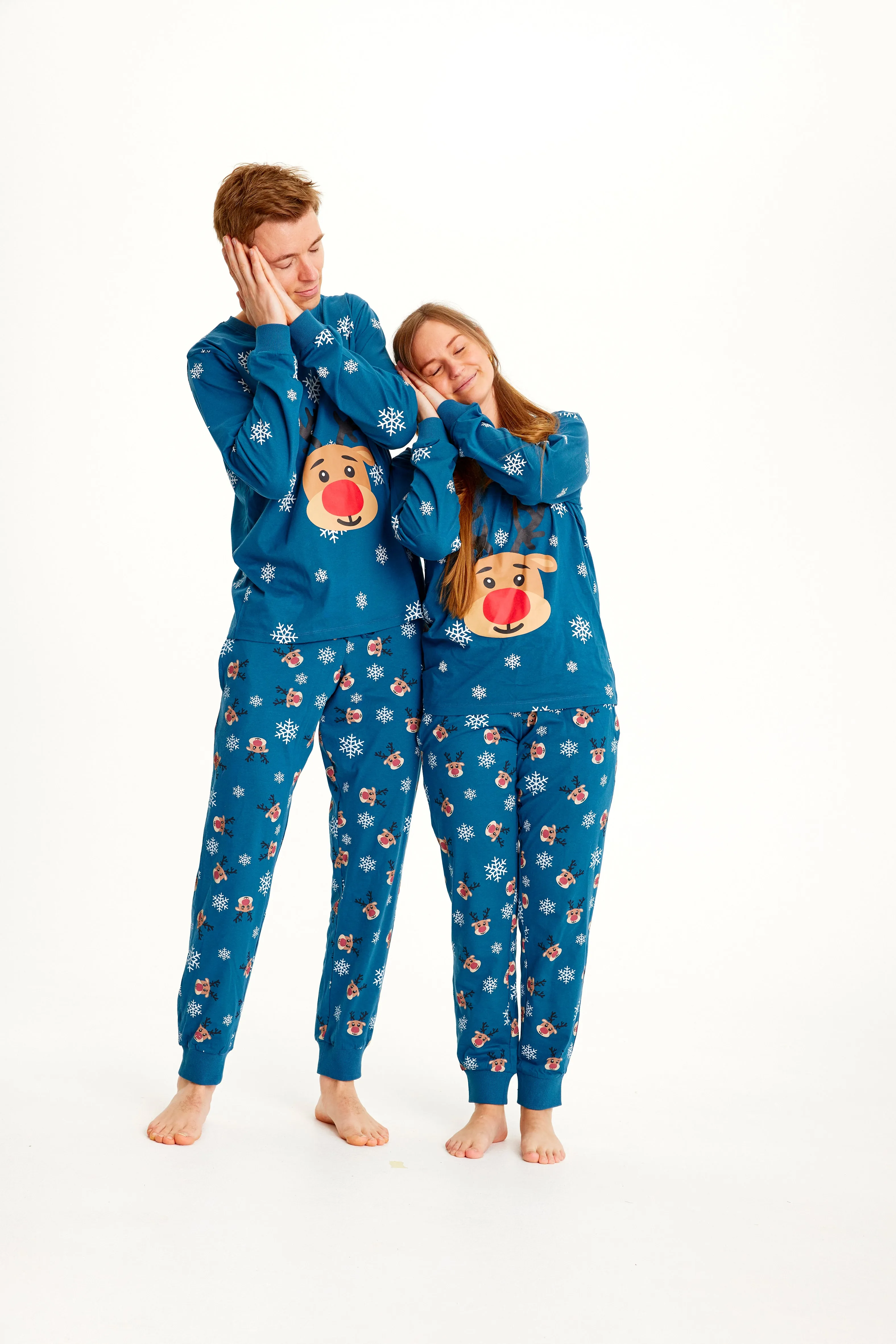 Rudolph's blue Pajamas - Men. sold by Christmas Sweats product image thumbnail 3