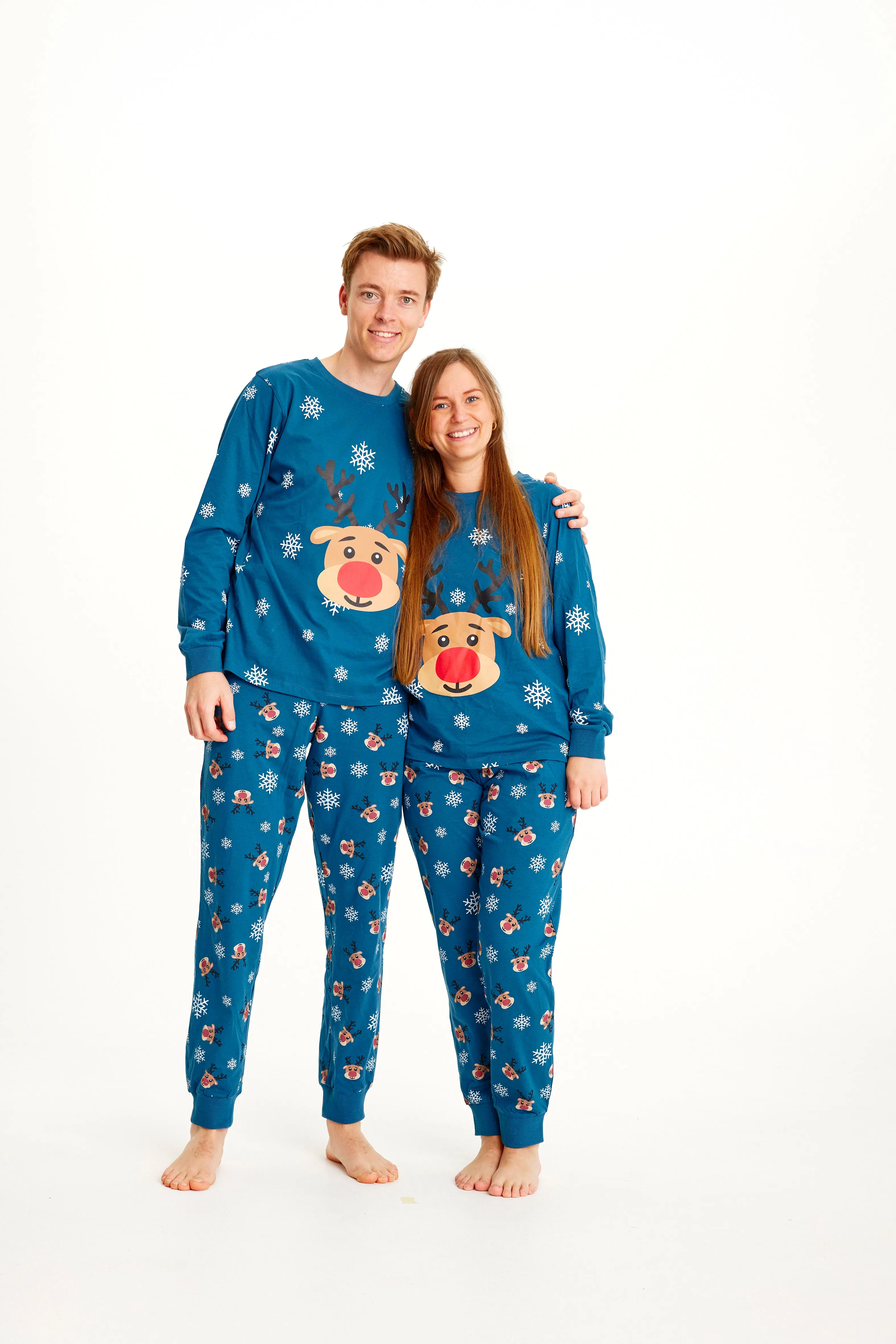 Rudolph's blue Pajamas - Men. sold by Christmas Sweats product image thumbnail 2
