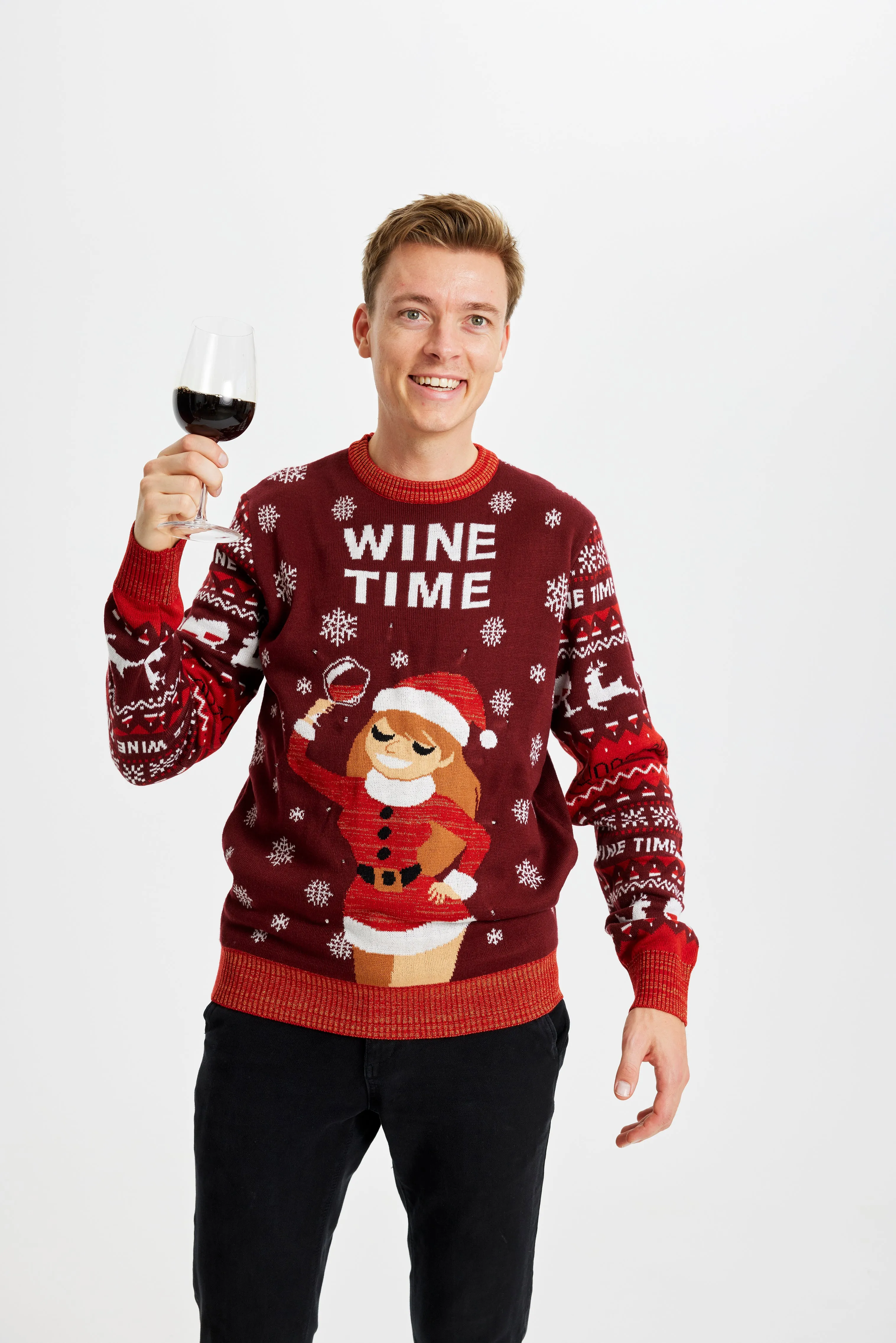 Wine Time Christmas Sweater - Men sold by Christmas Sweats