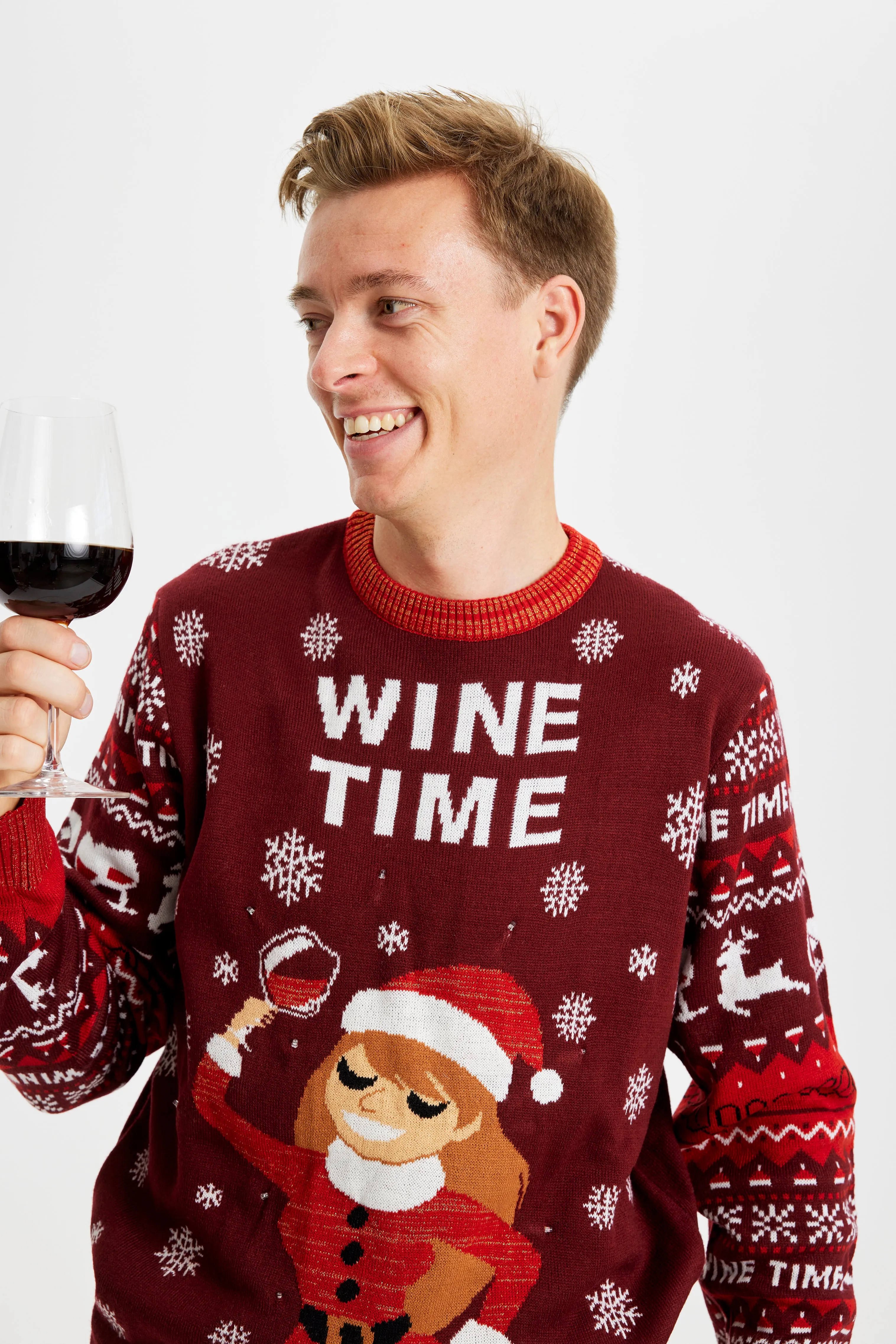 Wine Time Christmas Sweater - Men sold by Christmas Sweats product image thumbnail 3