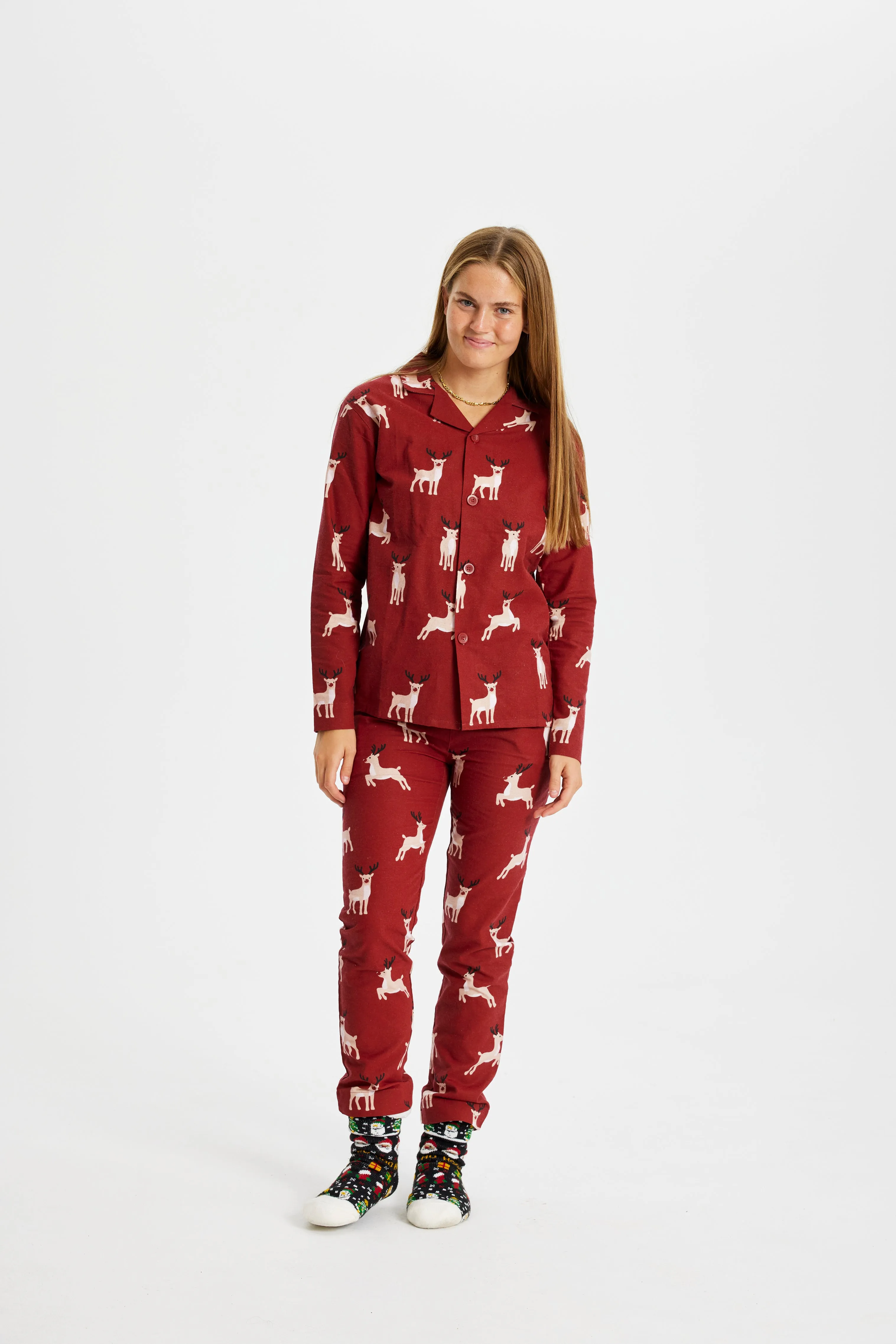 Christmas Deer Pyjamas Flannel - Women. sold by Christmas Sweats product image thumbnail 2