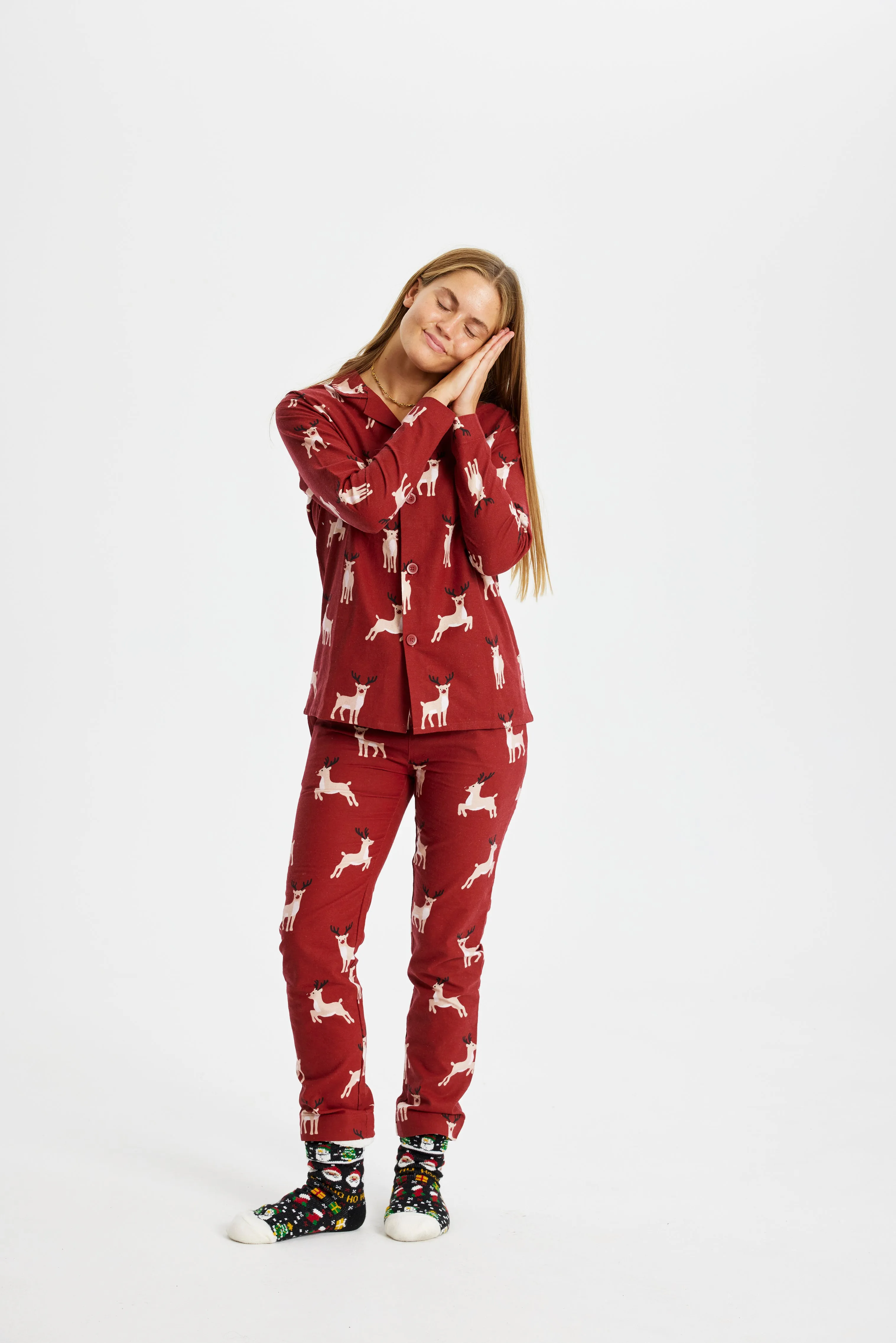 Christmas Deer Pyjamas Flannel - Women. sold by Christmas Sweats