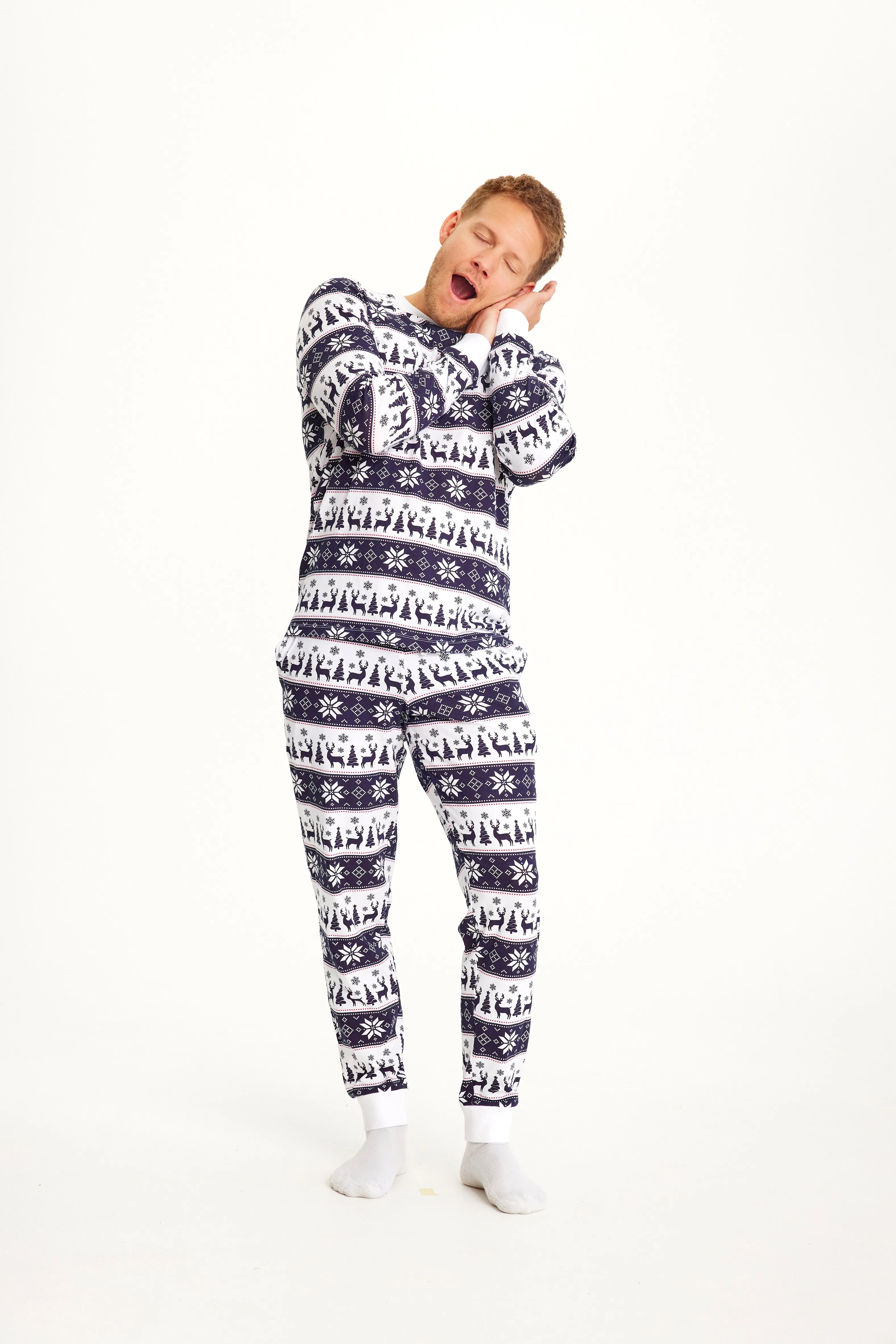 Reindeer pajamas navy - Men sold by Christmas Sweats