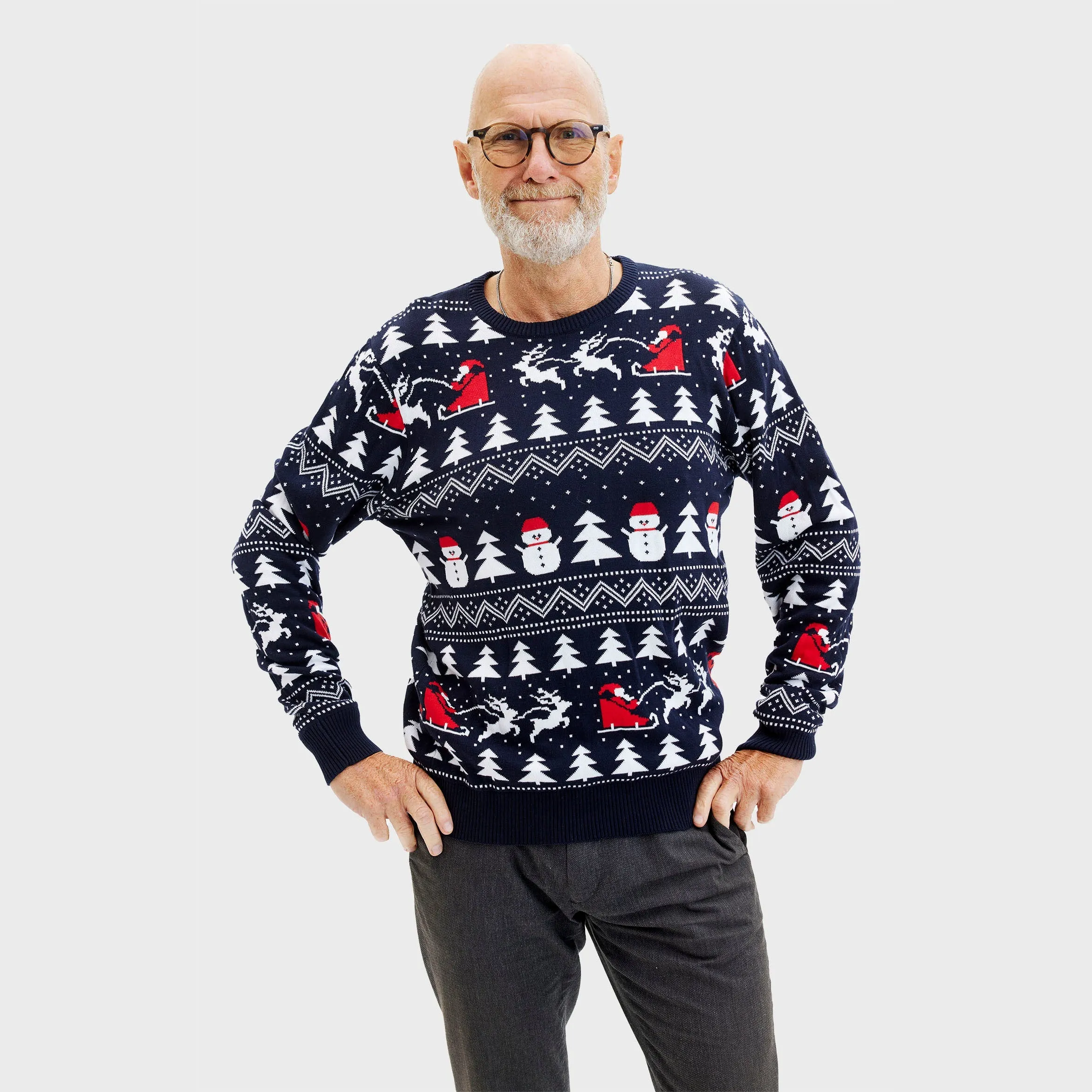 The Stylish Navy Christmas Sweater – Men sold by Christmas Sweats product image thumbnail 5