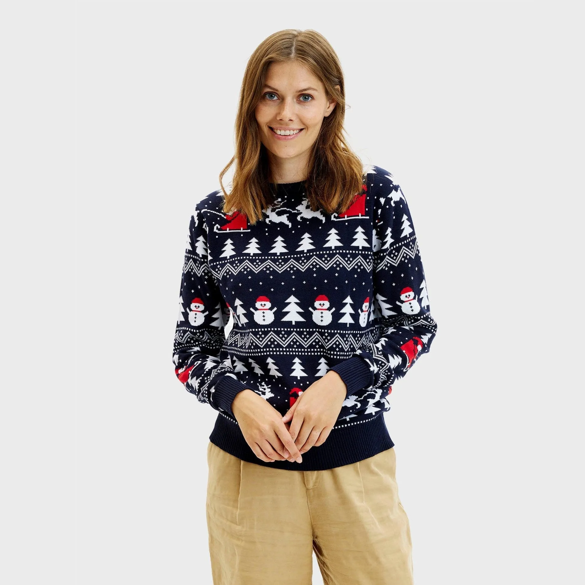 The Stylish Navy Christmas Sweater – Women sold by Christmas Sweats