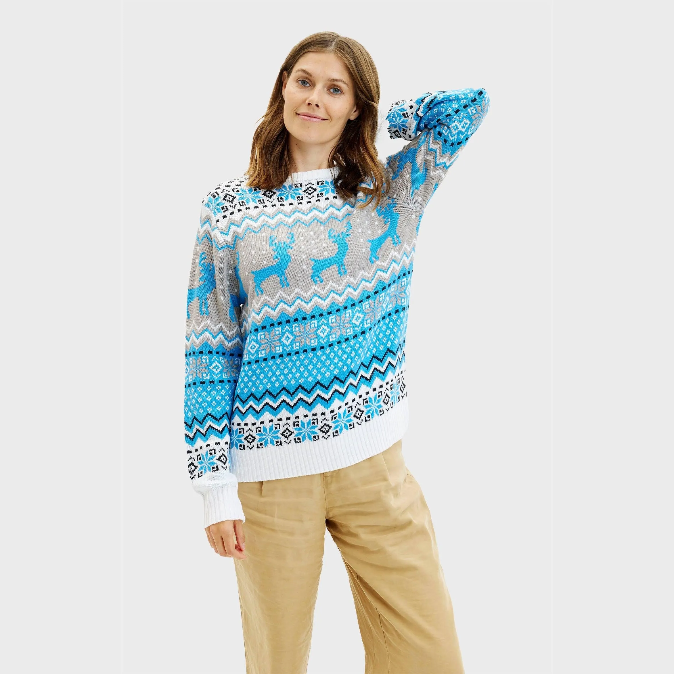 Traditional Blue Christmas Sweater – Women sold by Christmas Sweats product image thumbnail 4