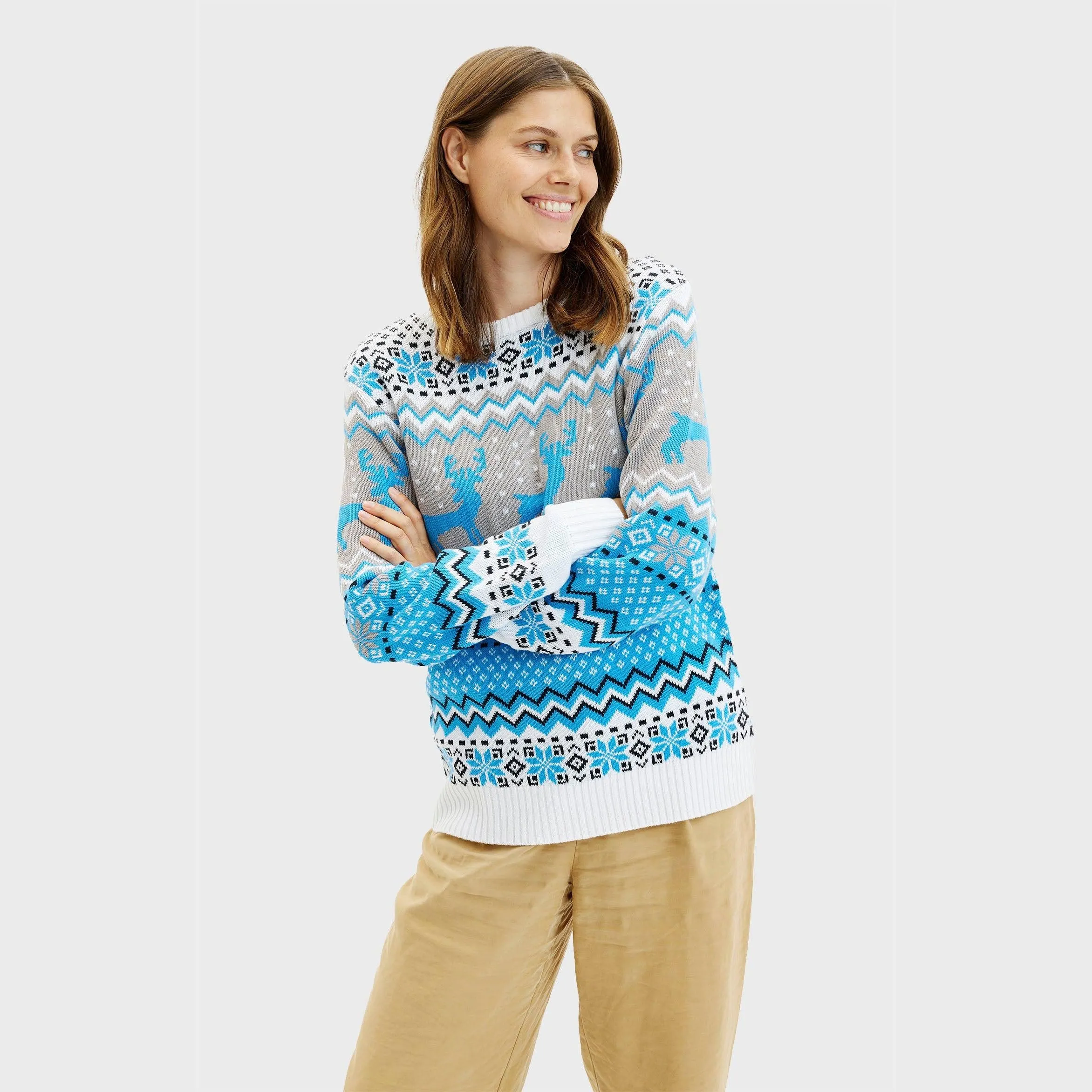 Traditional Blue Christmas Sweater – Women sold by Christmas Sweats product image thumbnail 3