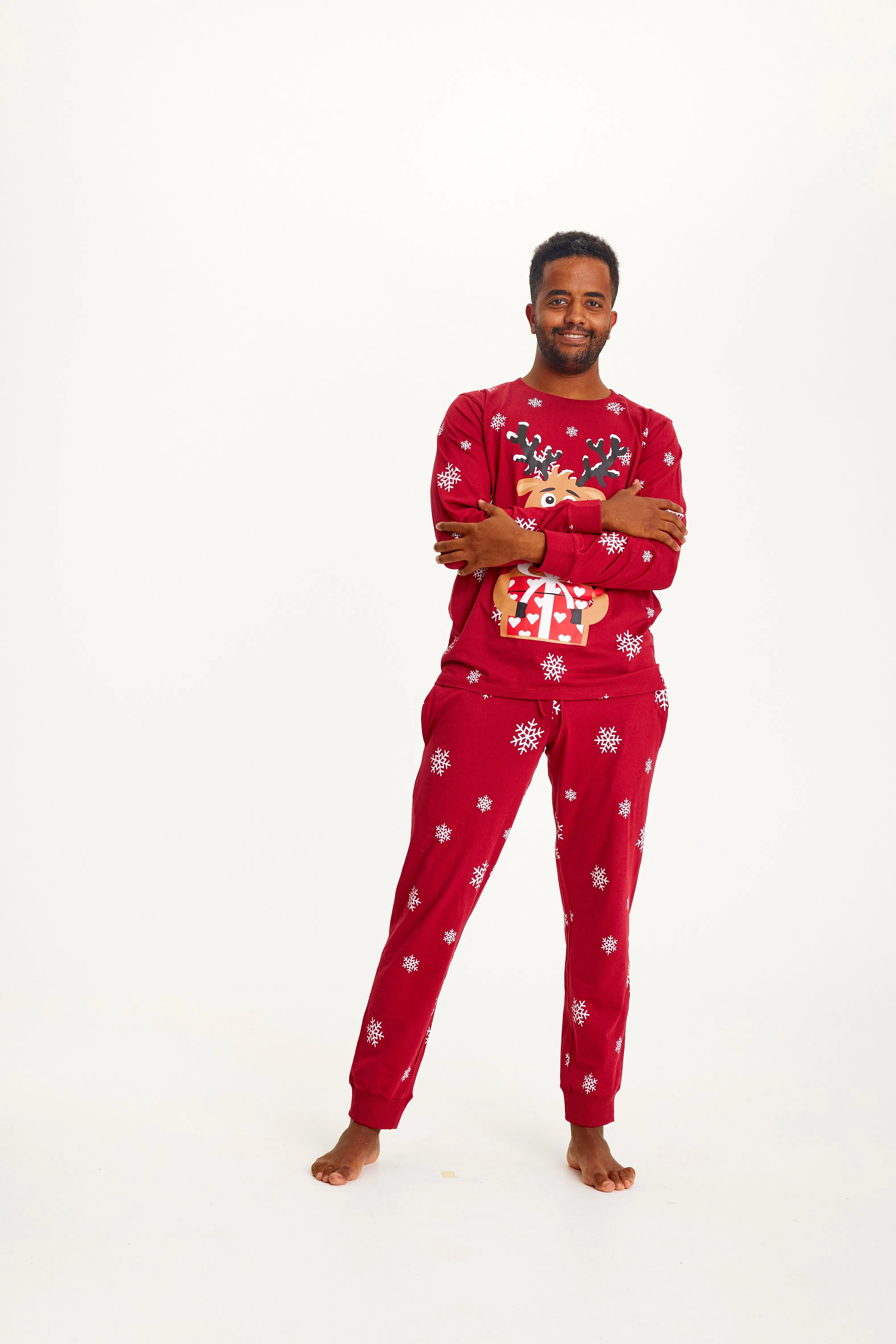 Rudolph’s Cute Red Christmas Pyjamas – Men sold by Christmas Sweats product image thumbnail 2