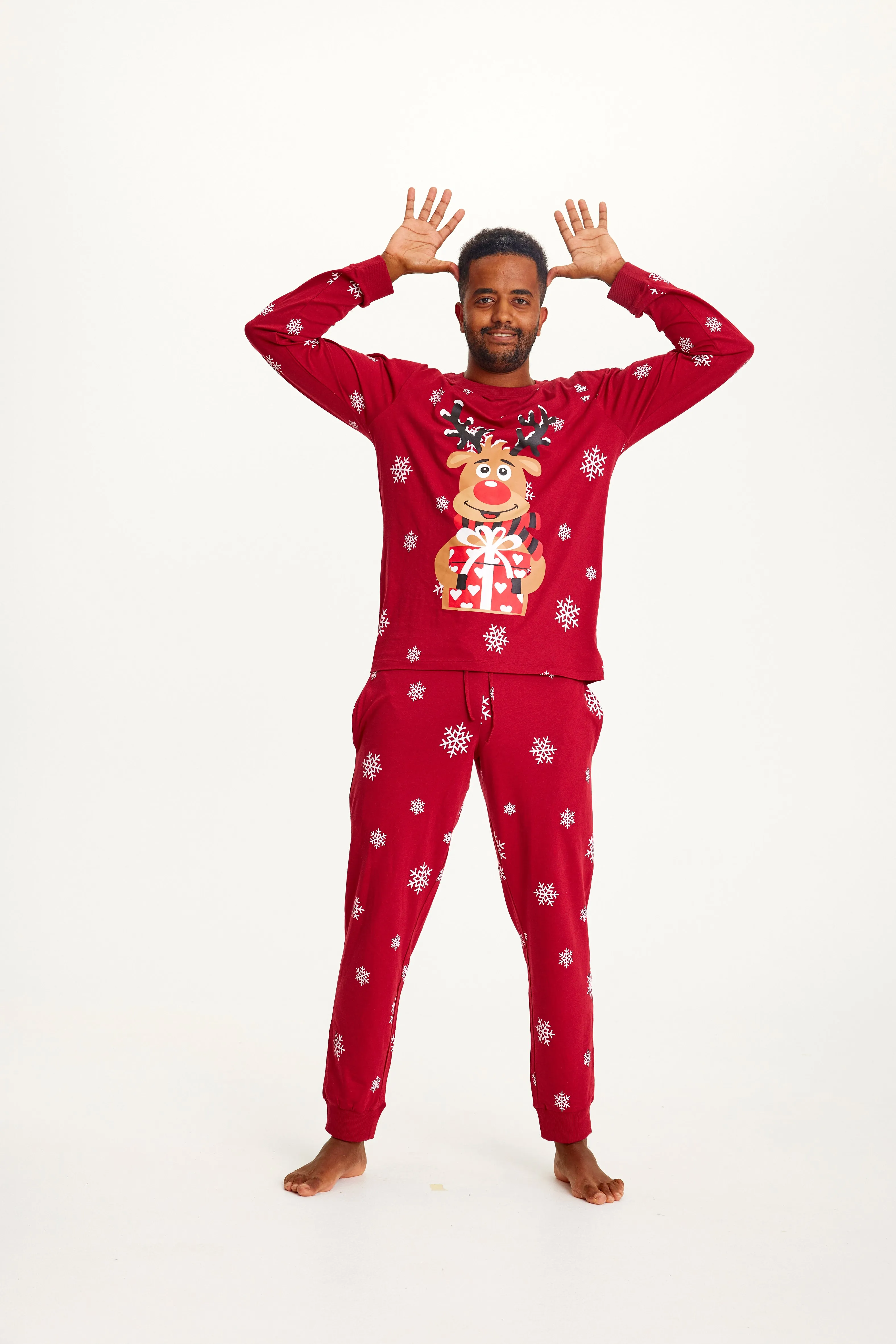 Rudolph’s Cute Red Christmas Pyjamas – Men sold by Christmas Sweats product image thumbnail 3