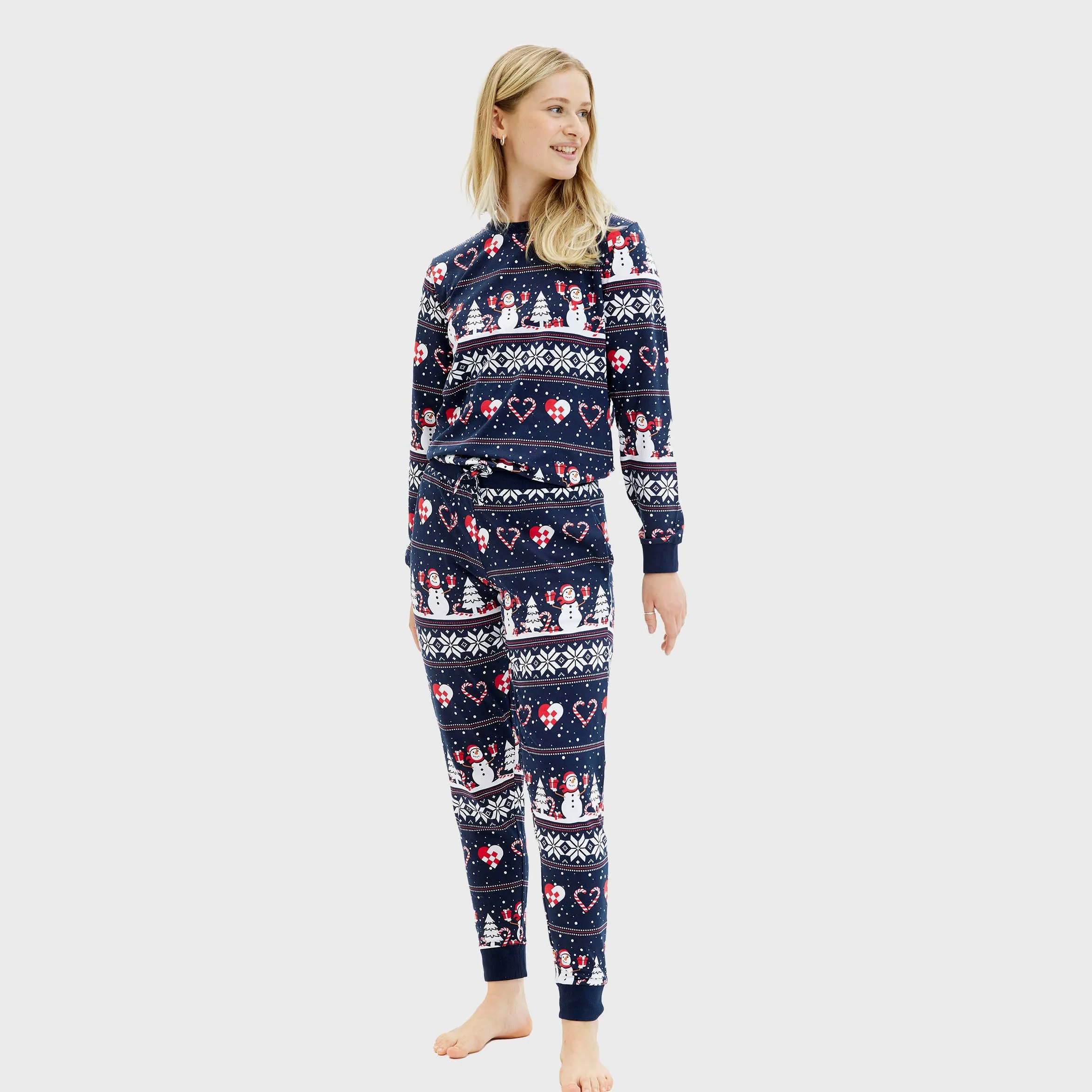 Christmas Heart Pyjamas Navy – Women sold by Christmas Sweats product image thumbnail 3