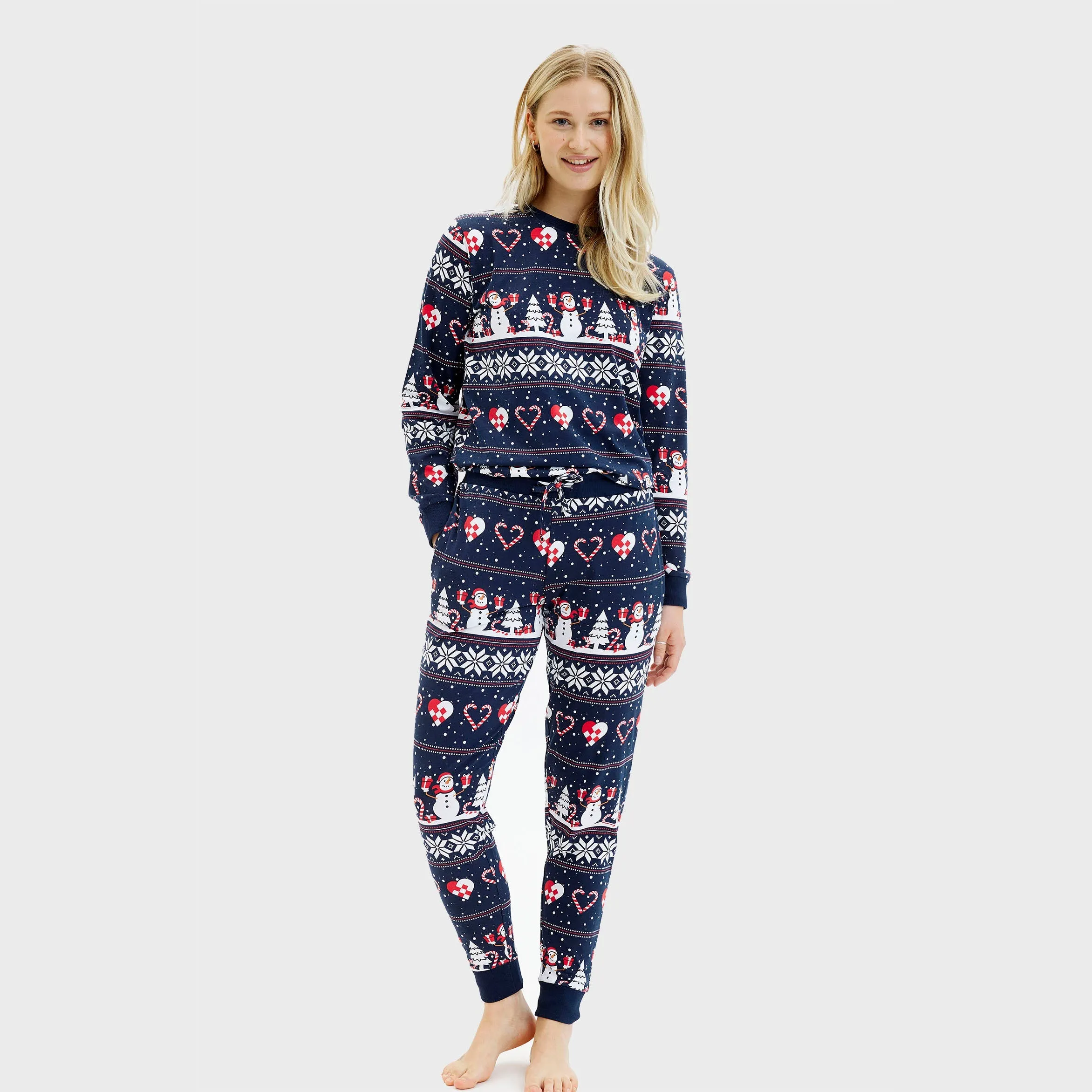 Christmas Heart Pyjamas Navy – Women sold by Christmas Sweats product image thumbnail 4