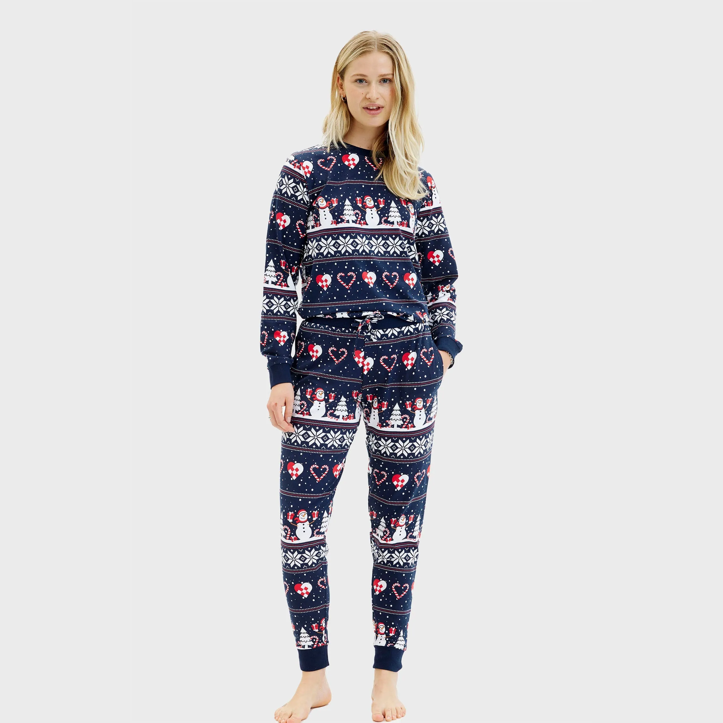 Christmas Heart Pyjamas Navy – Women sold by Christmas Sweats