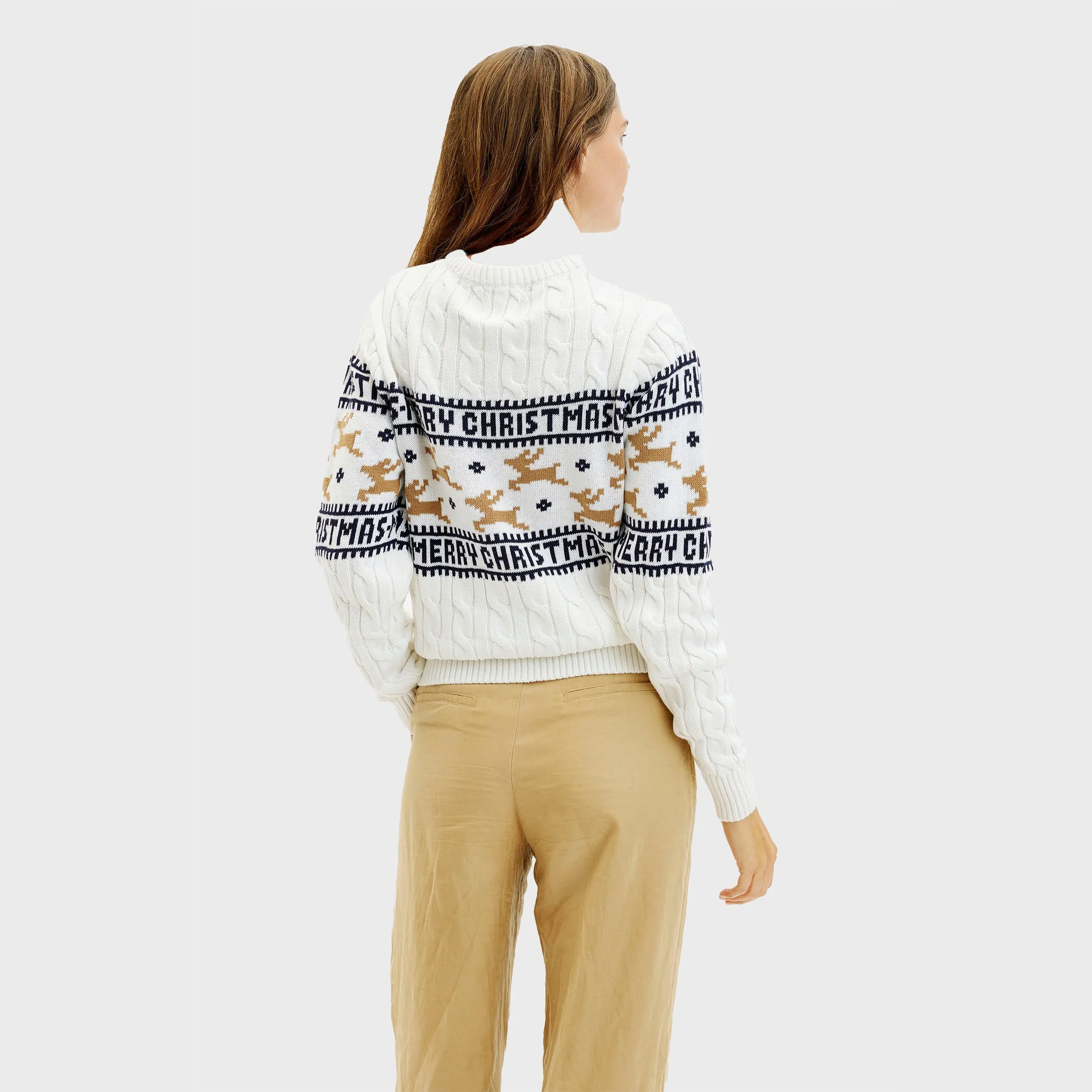 The Elegant White Christmas Sweater – Women sold by Christmas Sweats product image thumbnail 5