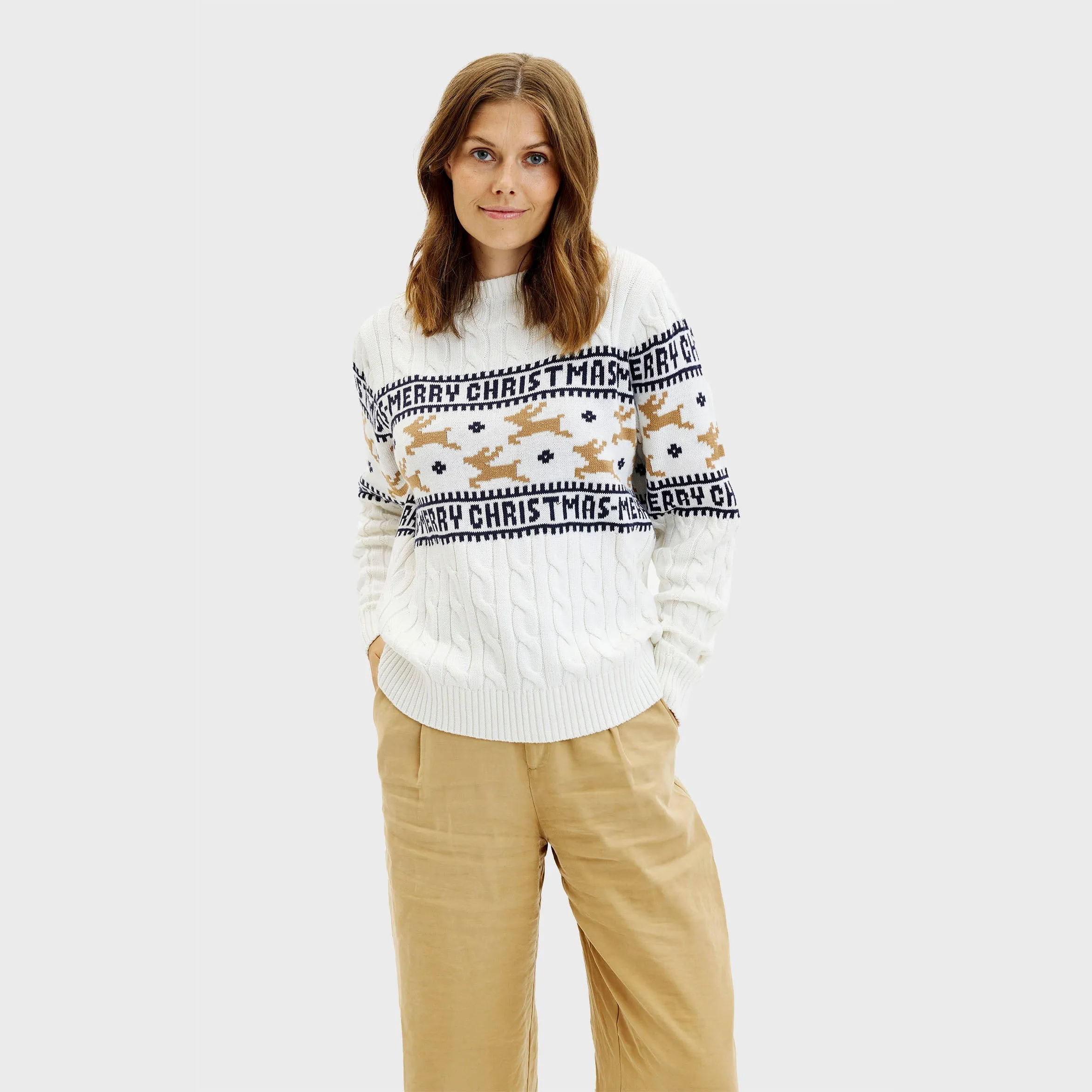 The Elegant White Christmas Sweater – Women sold by Christmas Sweats product image thumbnail 4