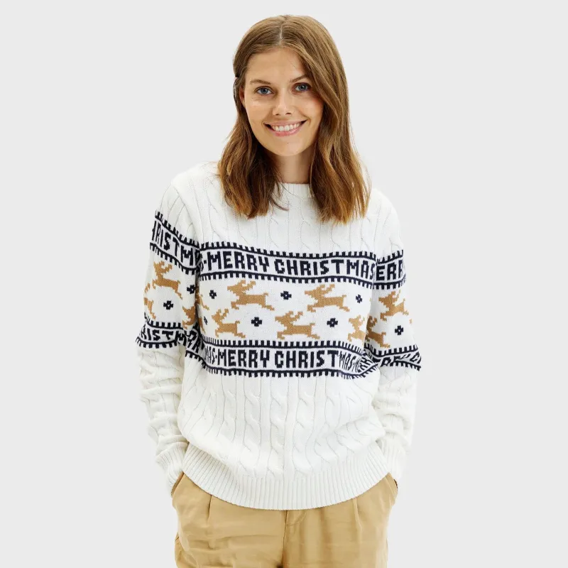 The Elegant White Christmas Sweater – Women sold by Christmas Sweats
