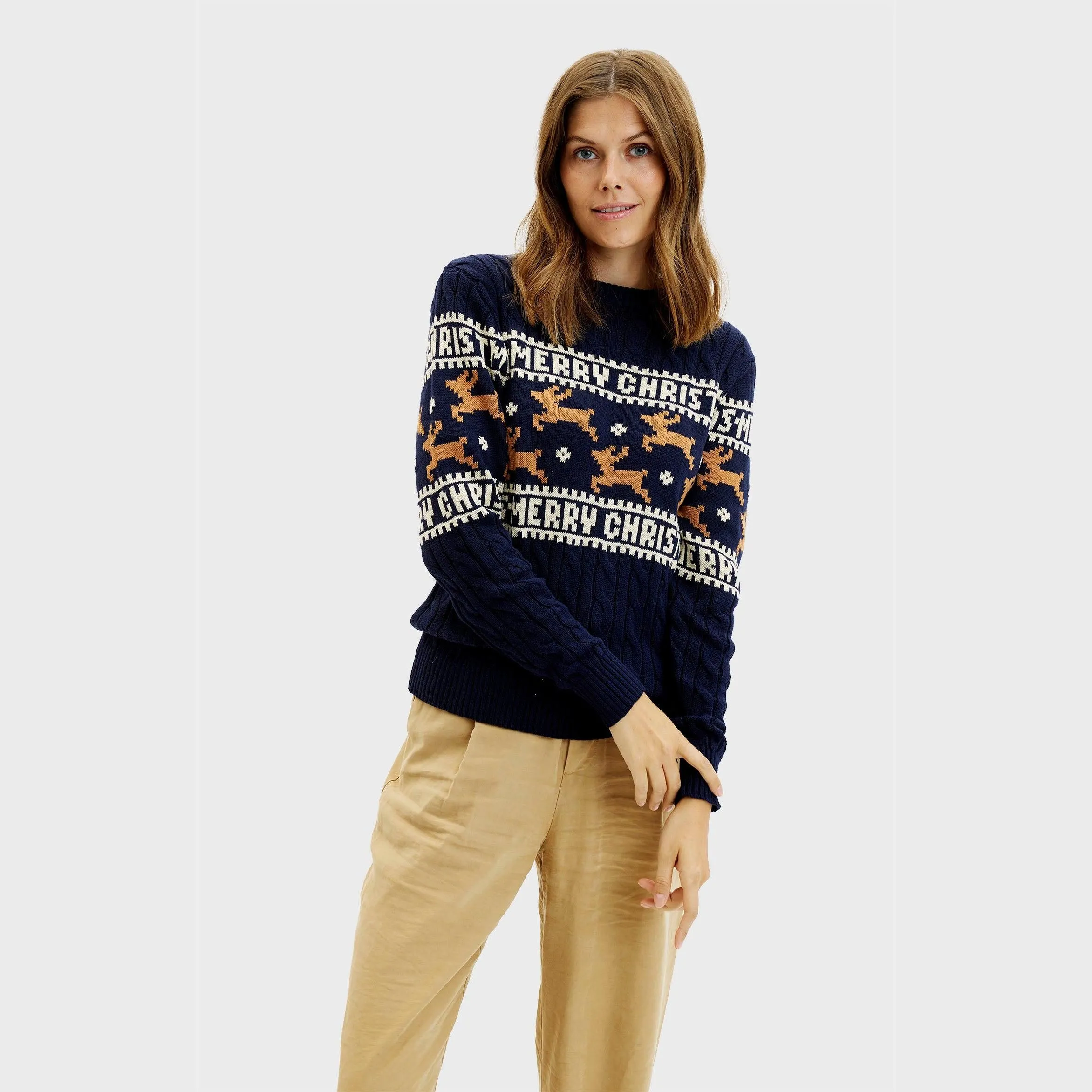 The Elegant Blue Christmas Sweater – Women sold by Christmas Sweats product image thumbnail 4