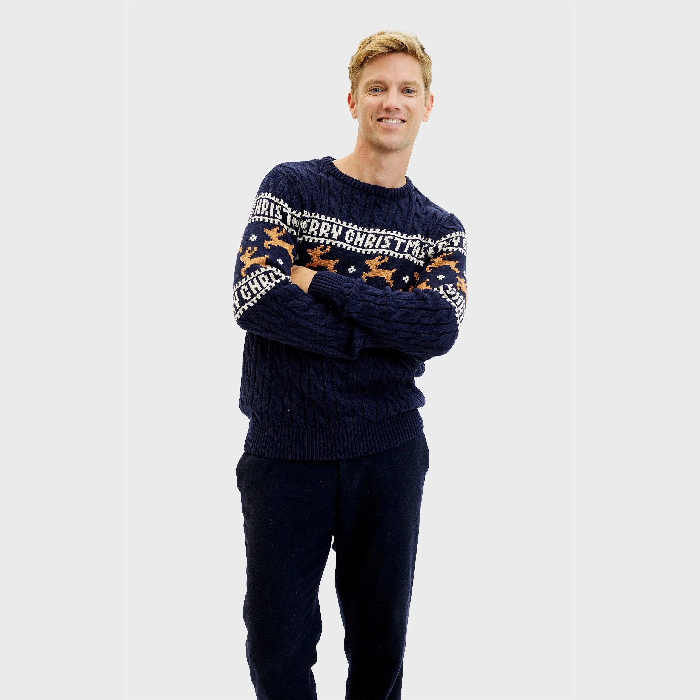 The Elegant Blue Christmas Sweater – Men sold by Christmas Sweats product image thumbnail 4