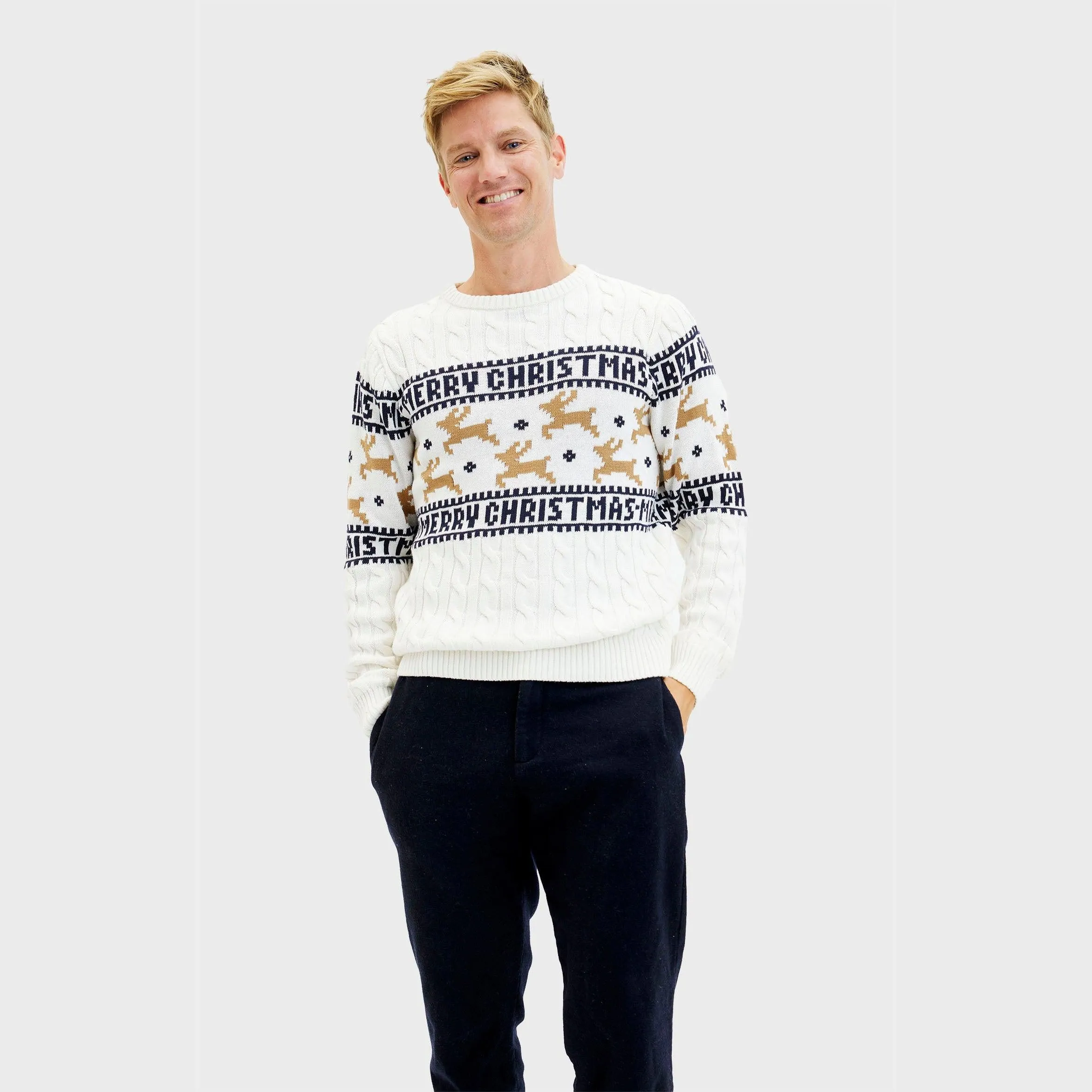 The Elegant White Christmas Sweater – Men sold by Christmas Sweats product image thumbnail 4