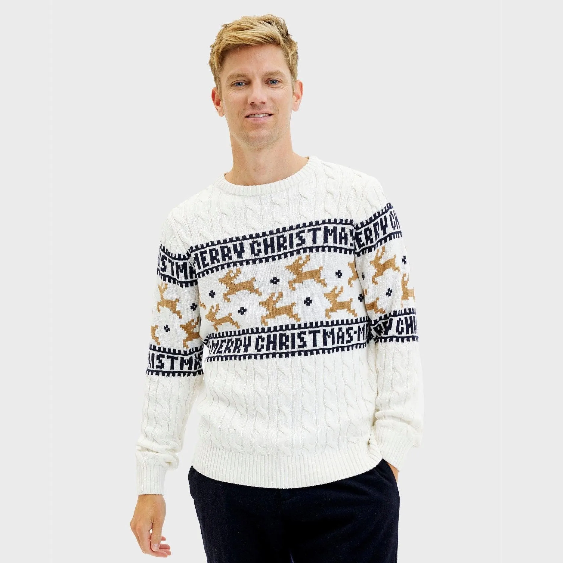 The Elegant White Christmas Sweater – Men sold by Christmas Sweats