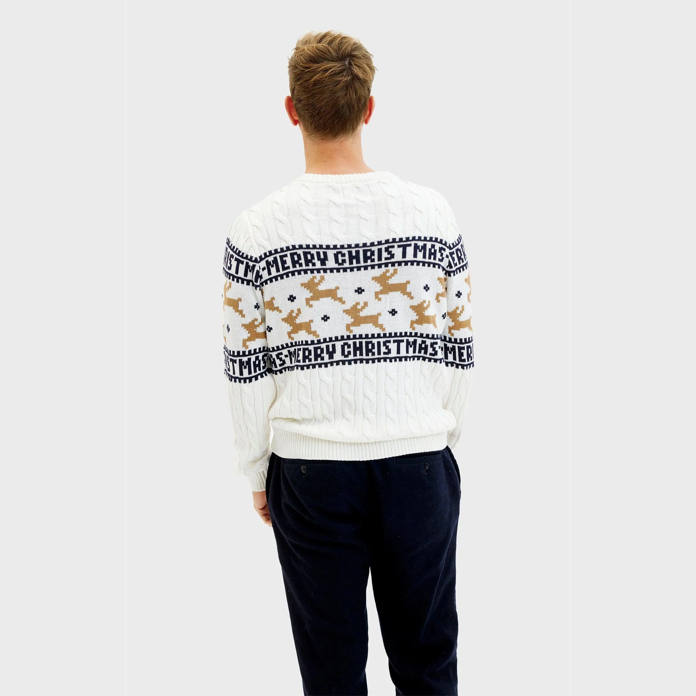 The Elegant White Christmas Sweater – Men sold by Christmas Sweats product image thumbnail 5
