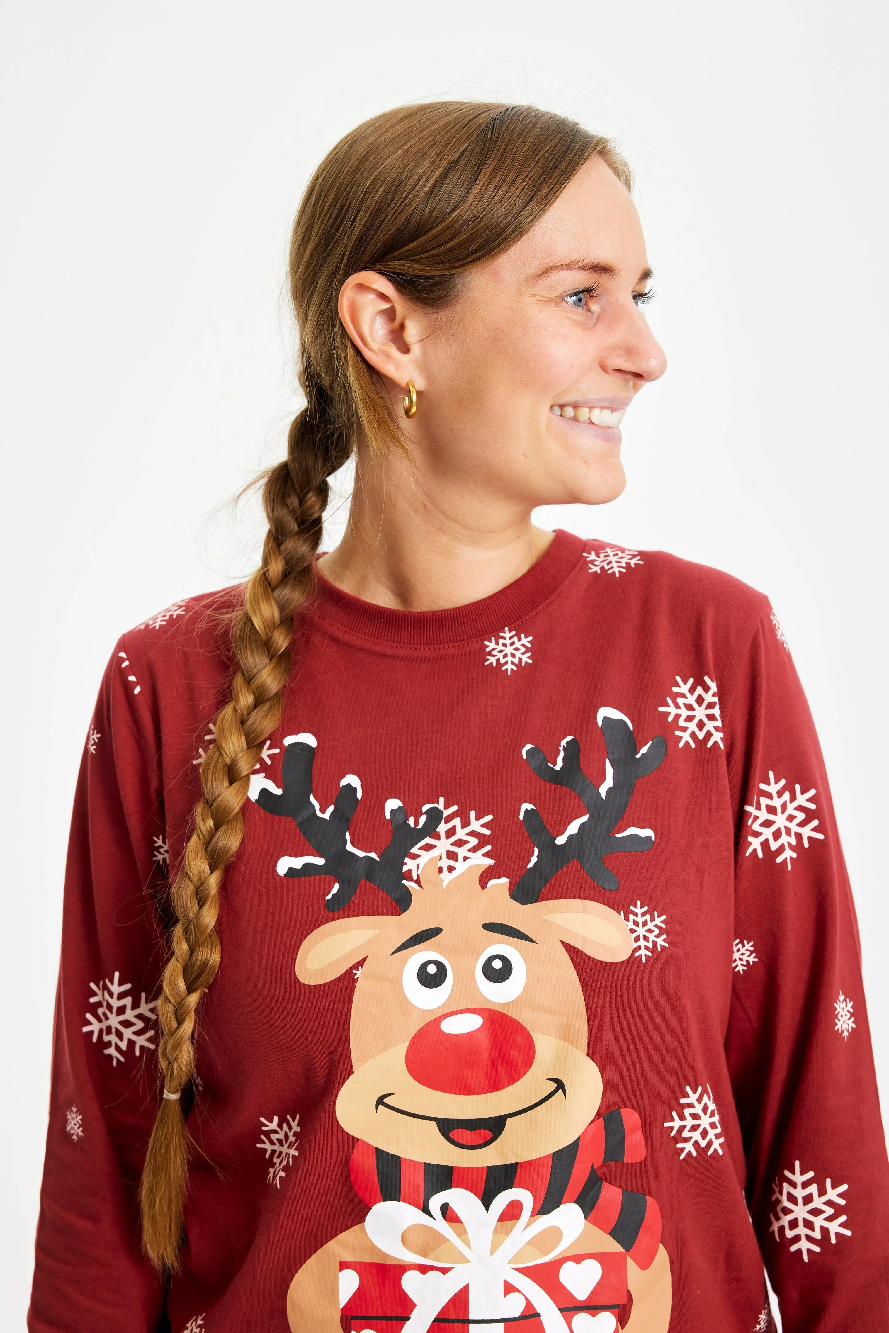Rudolph’s Cute Red Christmas Pyjamas – Women sold by Christmas Sweats product image thumbnail 3