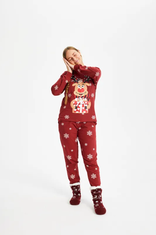 Rudolph’s Cute Red Christmas Pyjamas – Women sold by Christmas Sweats