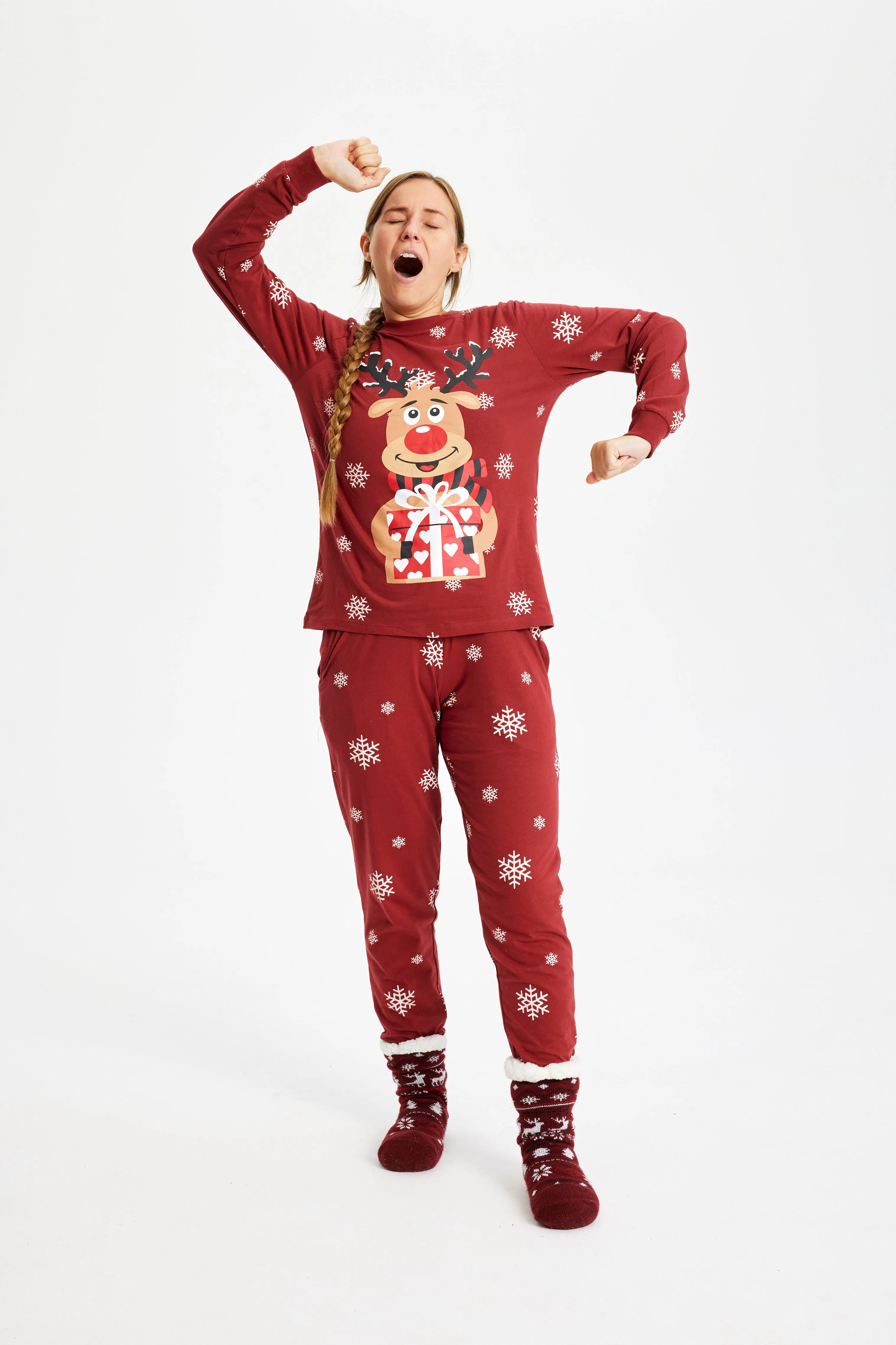 Rudolph’s Cute Red Christmas Pyjamas – Women sold by Christmas Sweats product image thumbnail 2