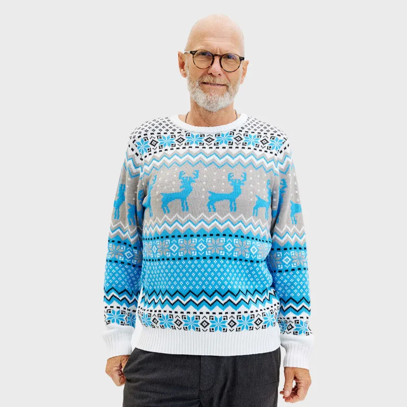 Traditional Blue Christmas Sweater – Men sold by Christmas Sweats