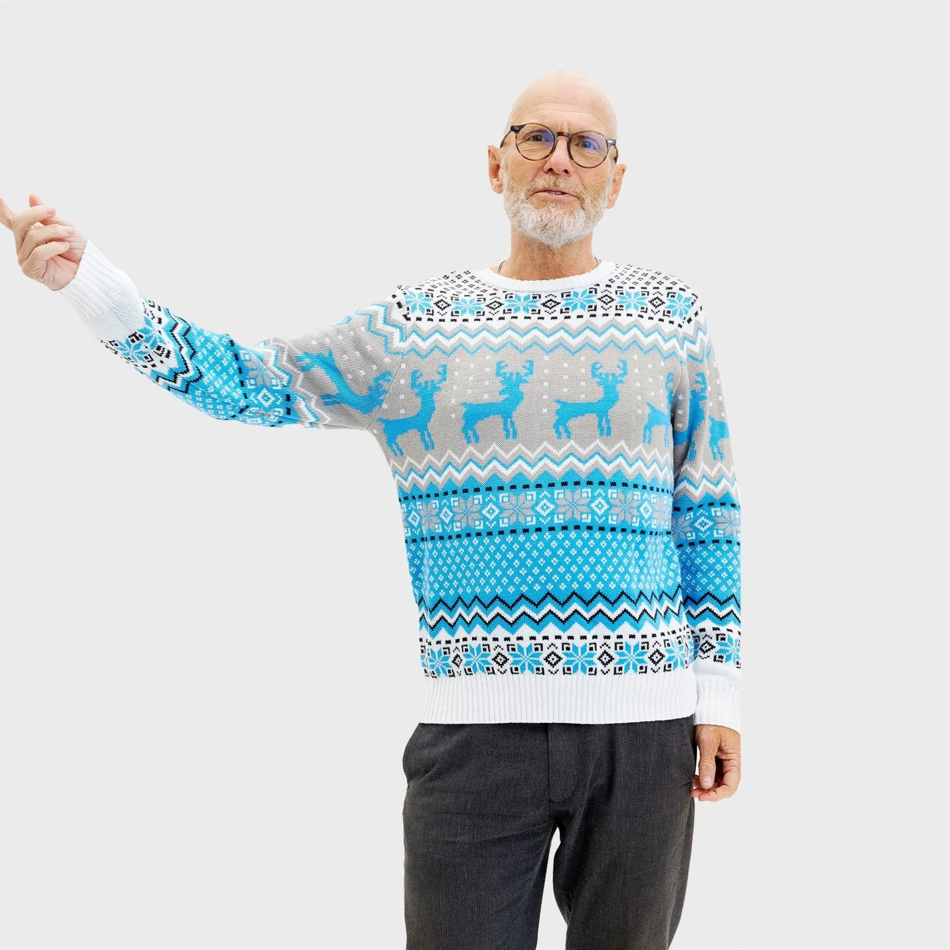 Traditional Blue Christmas Sweater – Men sold by Christmas Sweats product image thumbnail 3