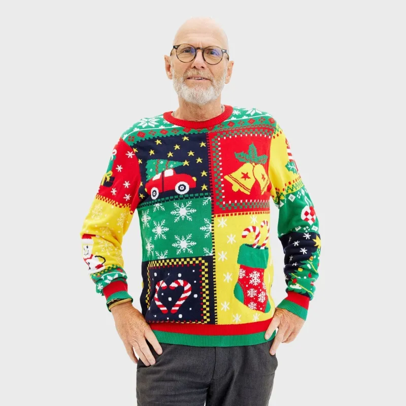 The Patchwork Christmas Sweater – Men sold by Christmas Sweats