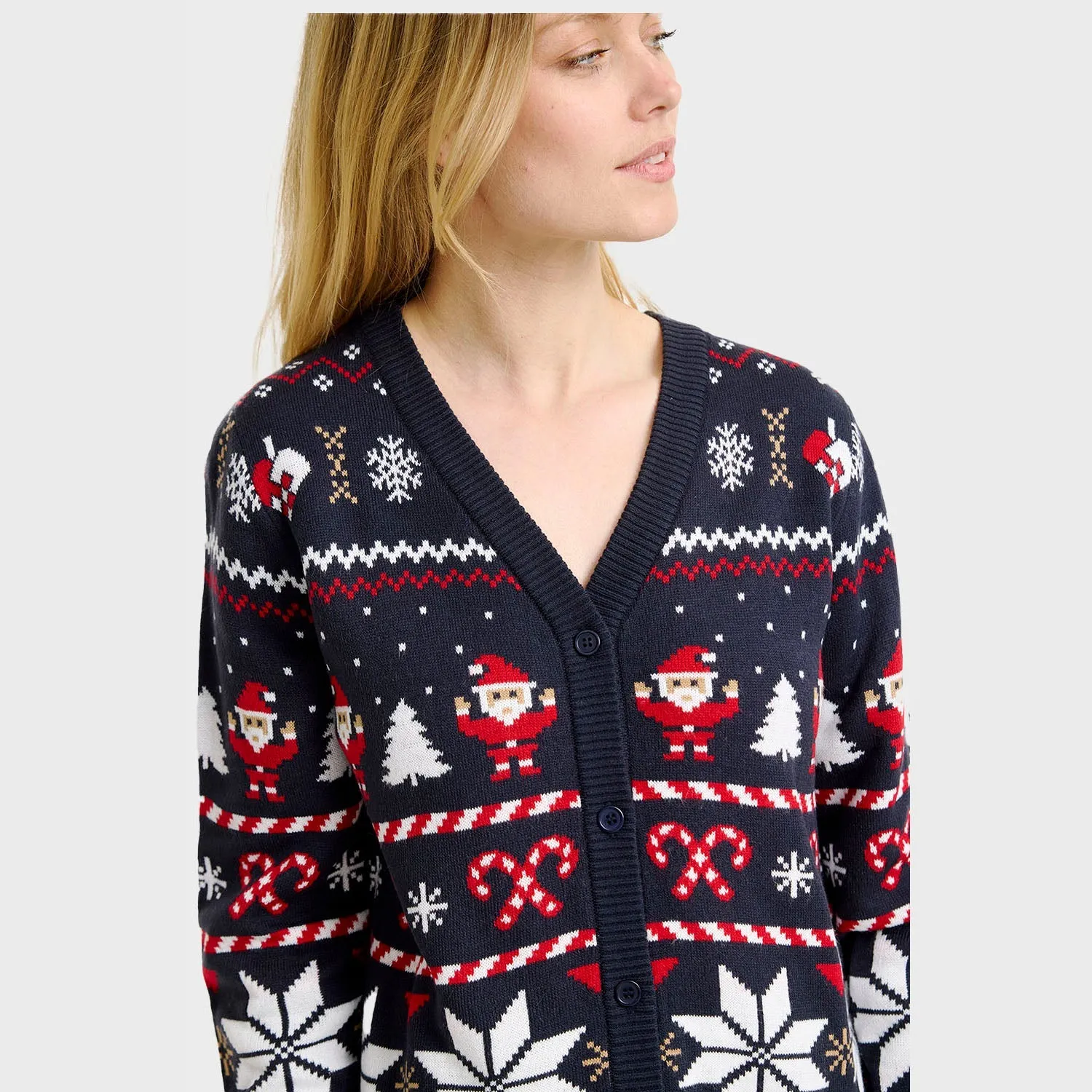 Santa’s Christmas Cardigan – Women sold by Christmas Sweats product image thumbnail 2