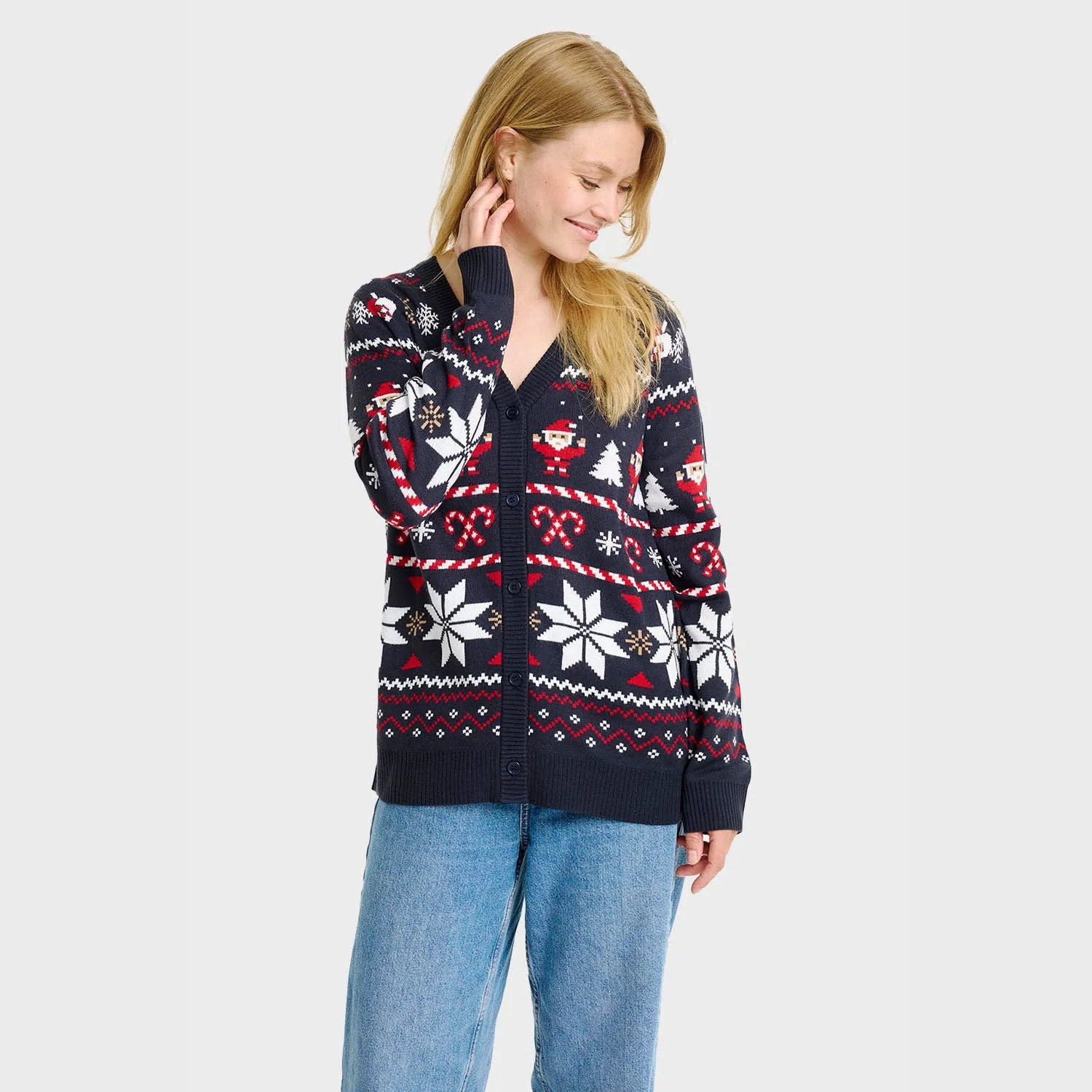Santa’s Christmas Cardigan – Women sold by Christmas Sweats product image thumbnail 3
