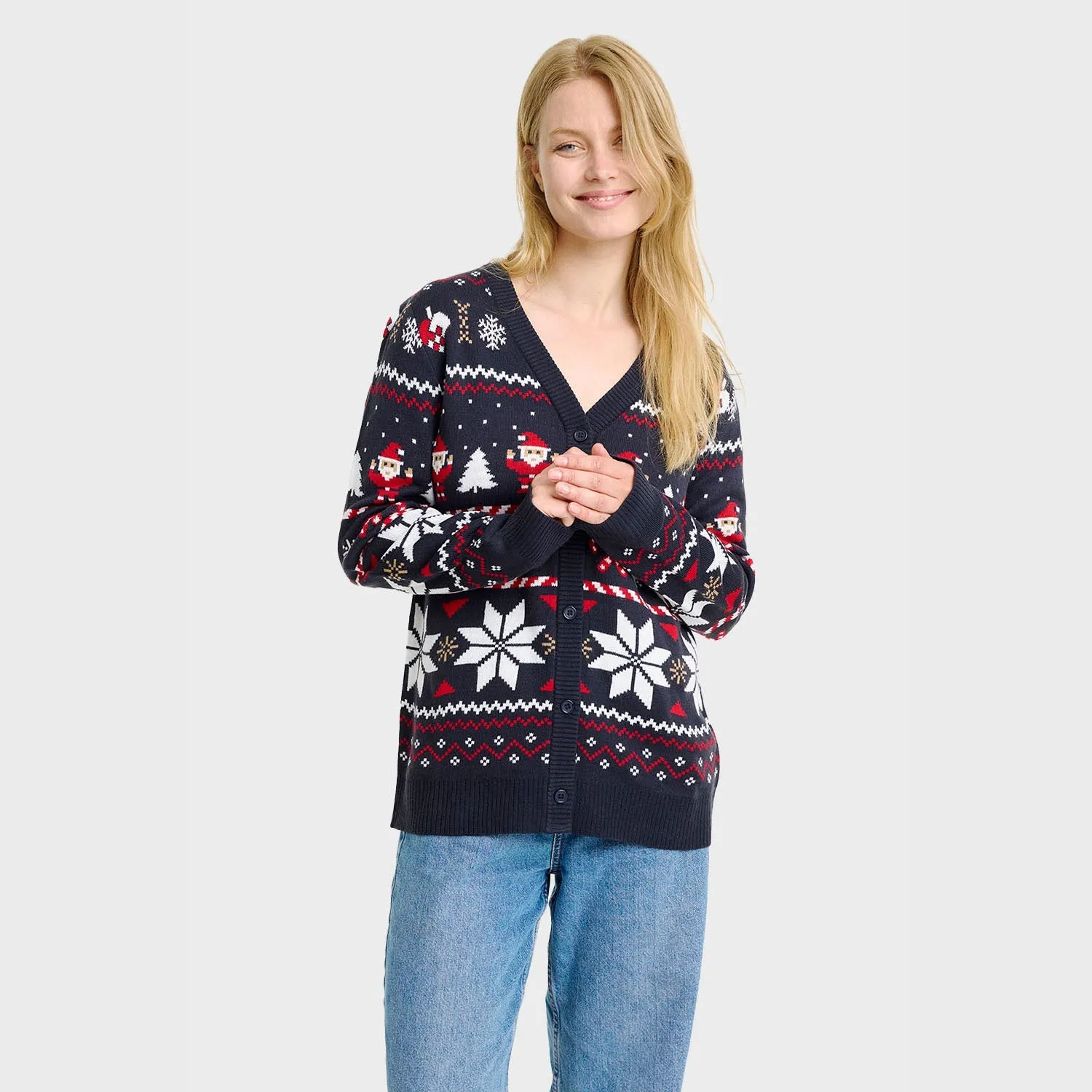 Santa’s Christmas Cardigan – Women sold by Christmas Sweats product image thumbnail 4
