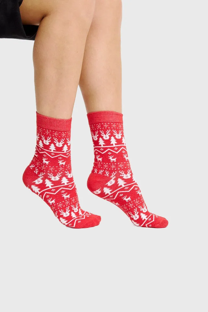 Red Reindeer Socks sold by Christmas Sweats product image thumbnail 2